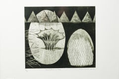 „(Love's) Ring des Feuers“, Intaglio mit Aquatinta, geometrische Formen, Muster