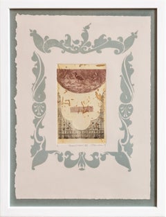 Spacial Studies III: Contemporary Intaglio Print, Framed, 21st Century