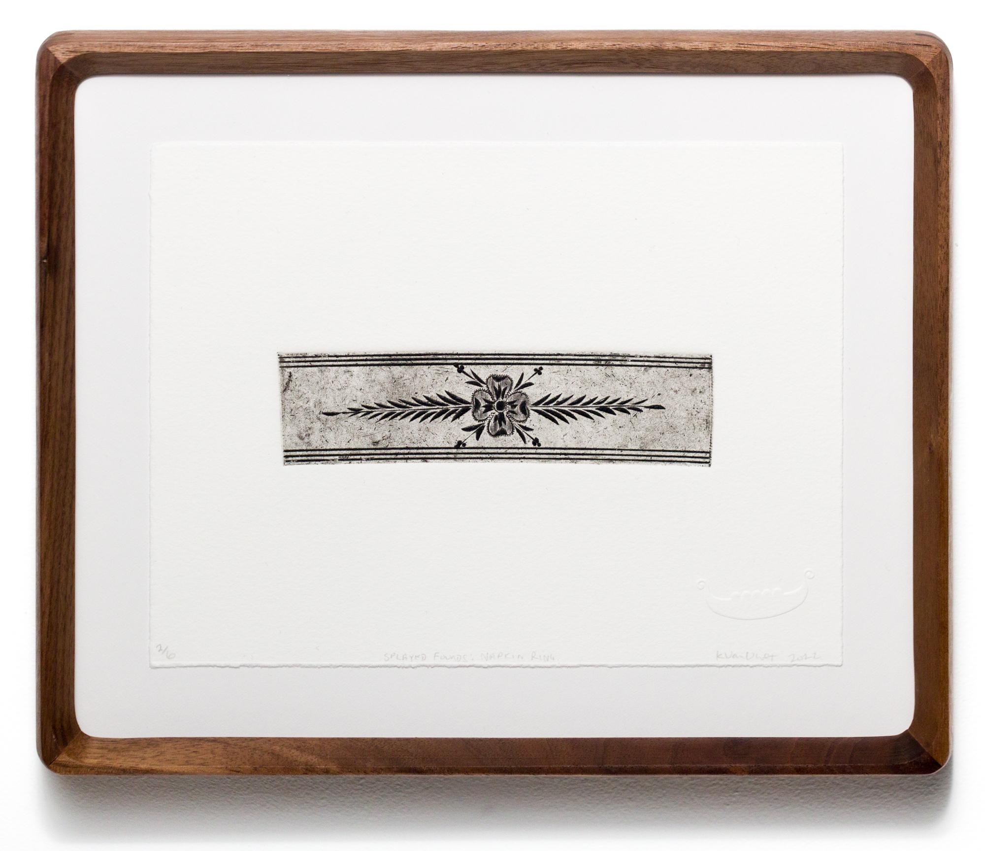 "Splayed Founds: Napkin Ring", Intaglio Print, Representation of Common Objects
