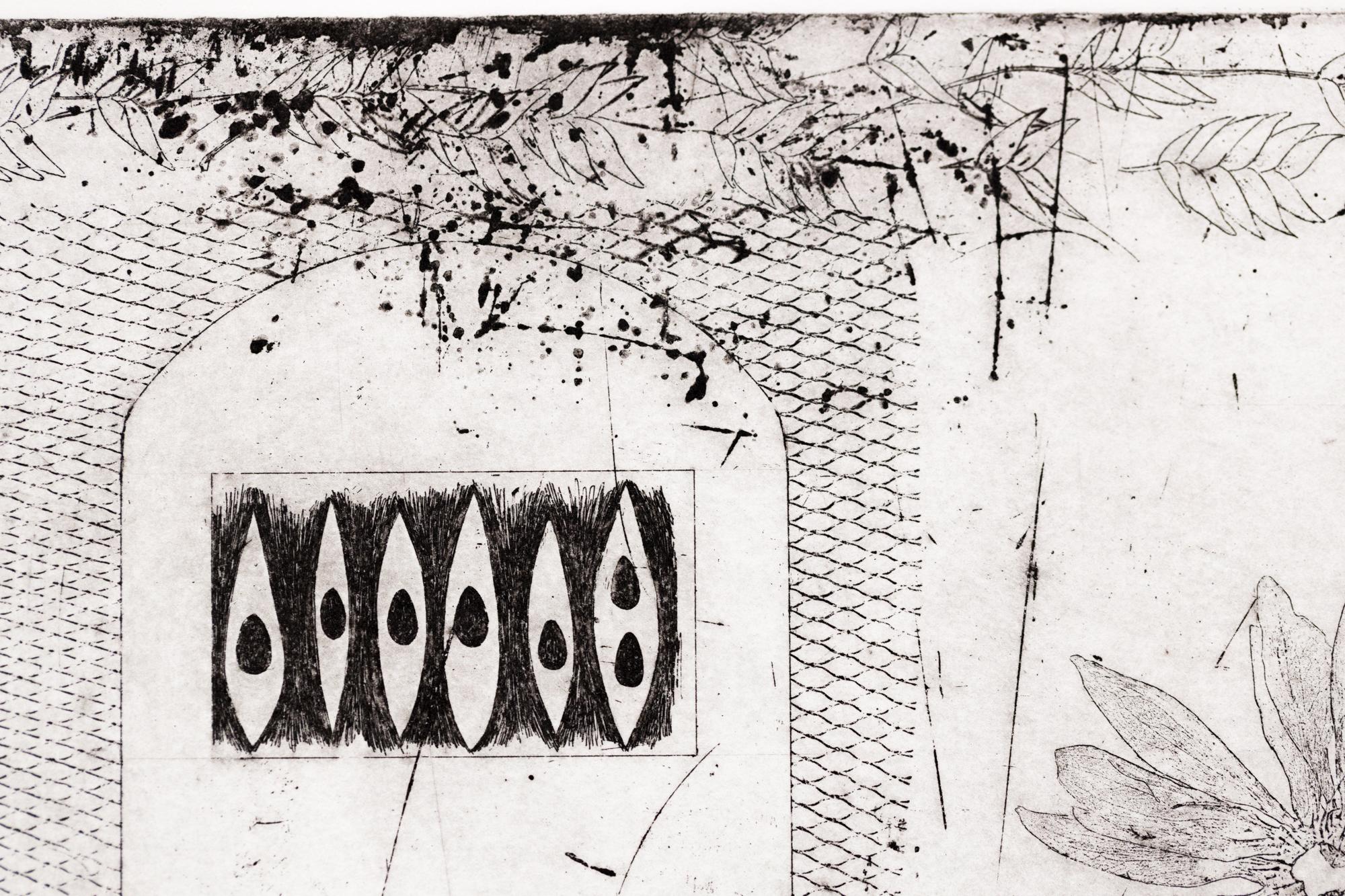 „This Must Be the Place VE 3/7“ Intaglio, handkolorierte, Textur (Zeitgenössisch), Print, von Katie VanVliet