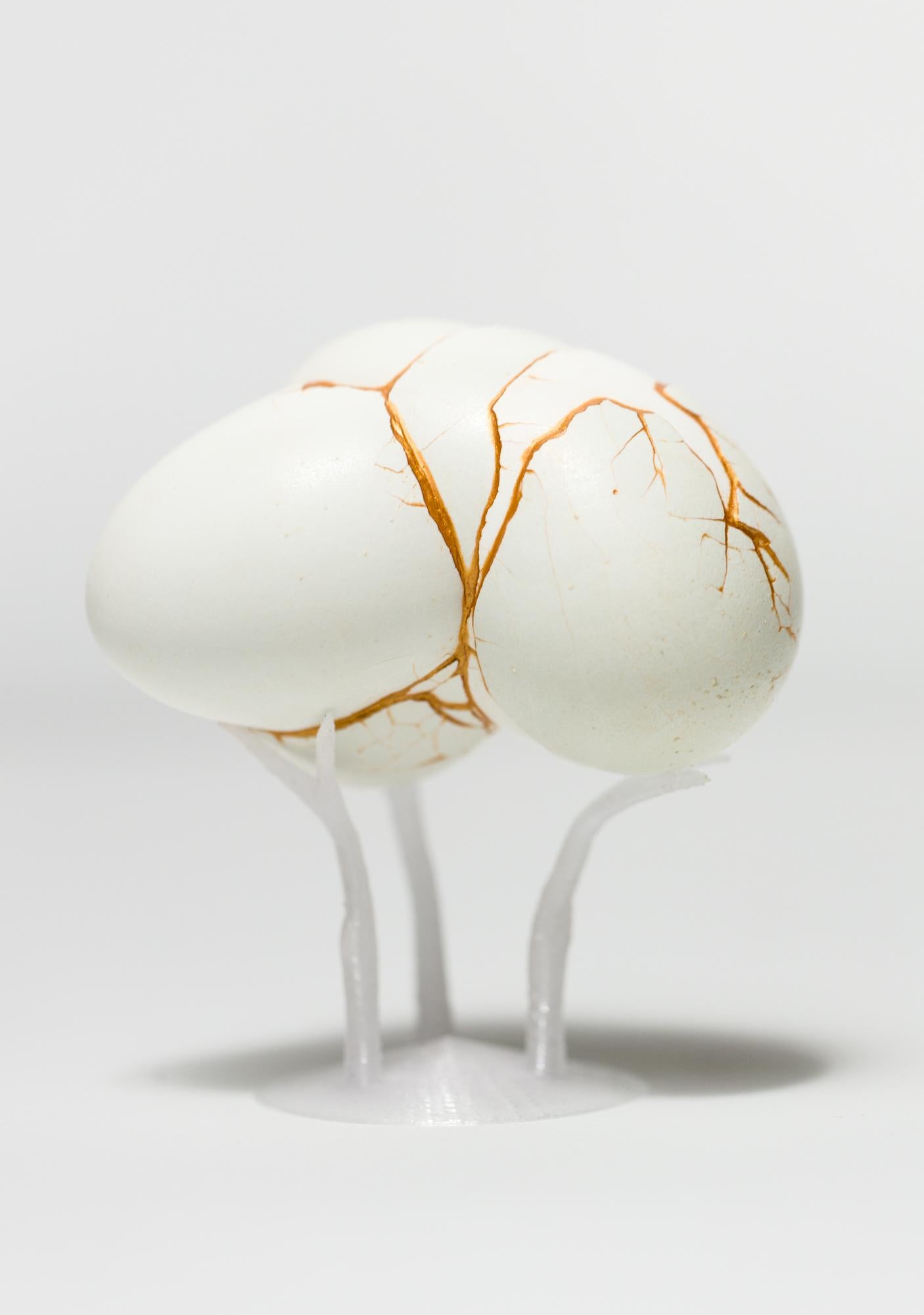 "Chimaera: Green #17", Reconstructed egg sculpture