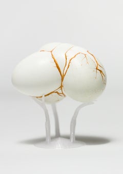 "Chimaera: Green #17", Reconstructed egg sculpture