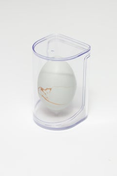 "Day in the Life: Double Yolk #1", Found Object Sculpture, Egg Motif