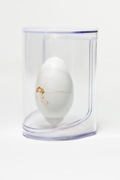 „Day in the Life: Green #22“, gefundene Objekt-Skulptur, Eimotiv