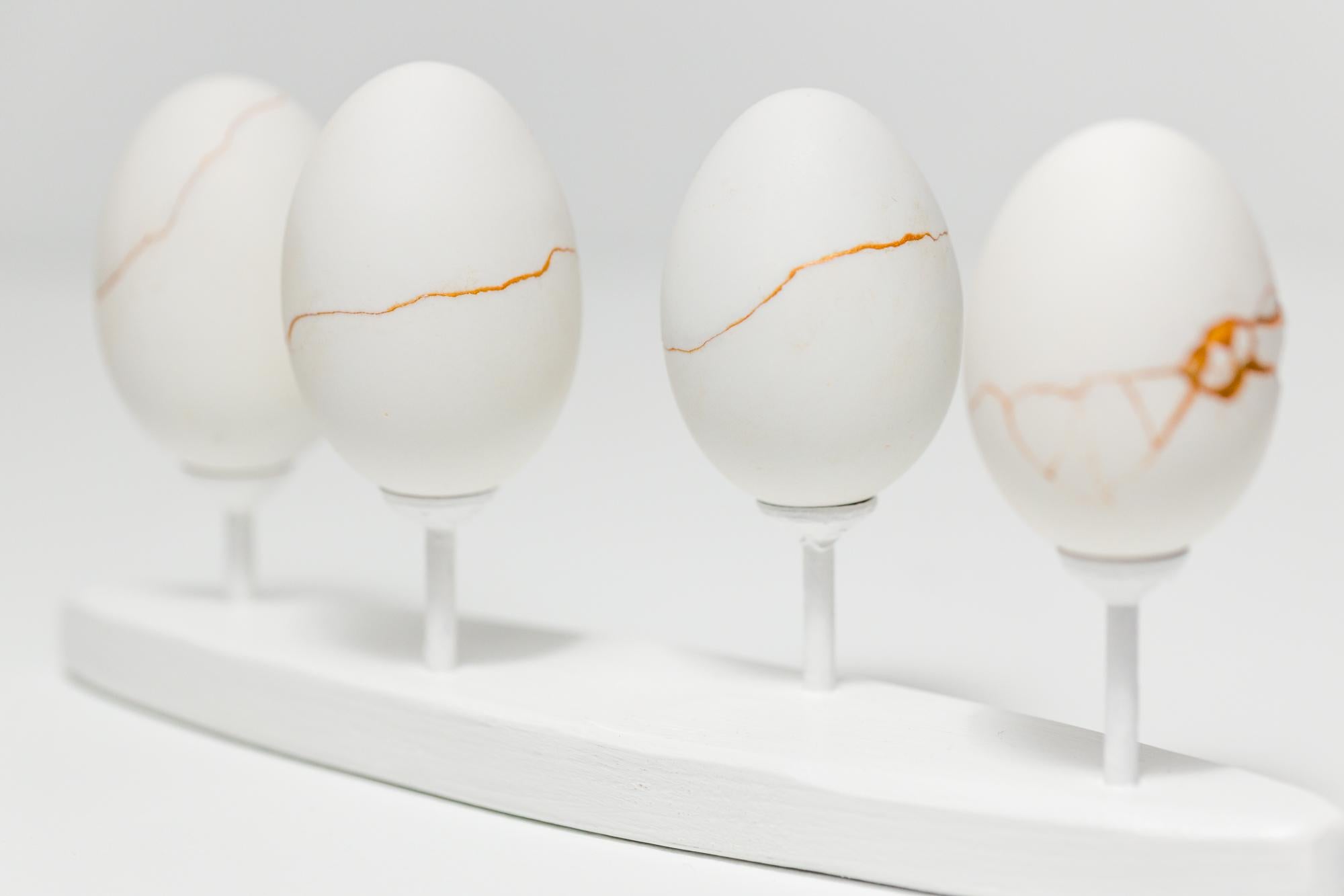 „Egg Canoes: Duck #12-15“, Fundstück-Skulpturen, Ei-Motiv  im Angebot 3