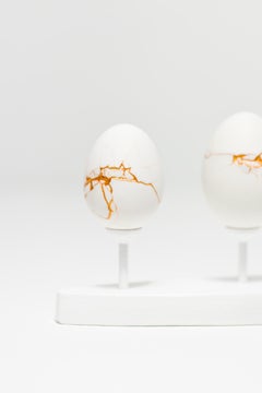 "Egg Canoes: Duck #9-11", Found Object Sculpture, Egg Motif