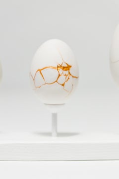 "Canoas de Huevos: Pato, pato, ganso", Escultura de objetos encontrados, Motivo huevo