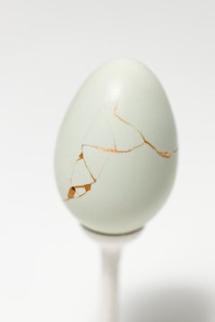 "Fault Lines: Bantam #B9", Found Object Sculpture, Egg Motif