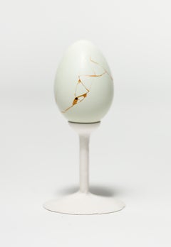 "Fault Lines: Bantam #B9", Found Object Sculpture, Egg Motif