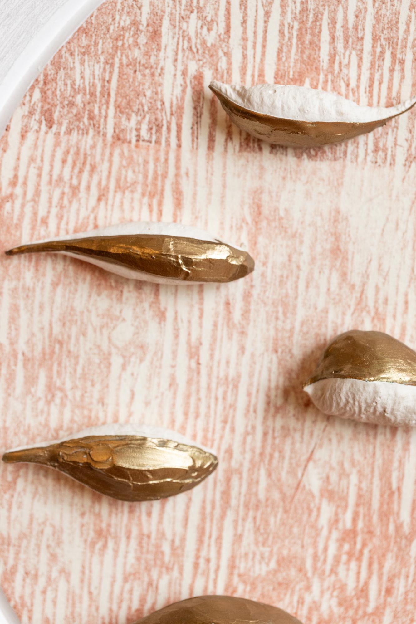 Ten Milkweed Pods - Contemporary Print by Katie VanVliet