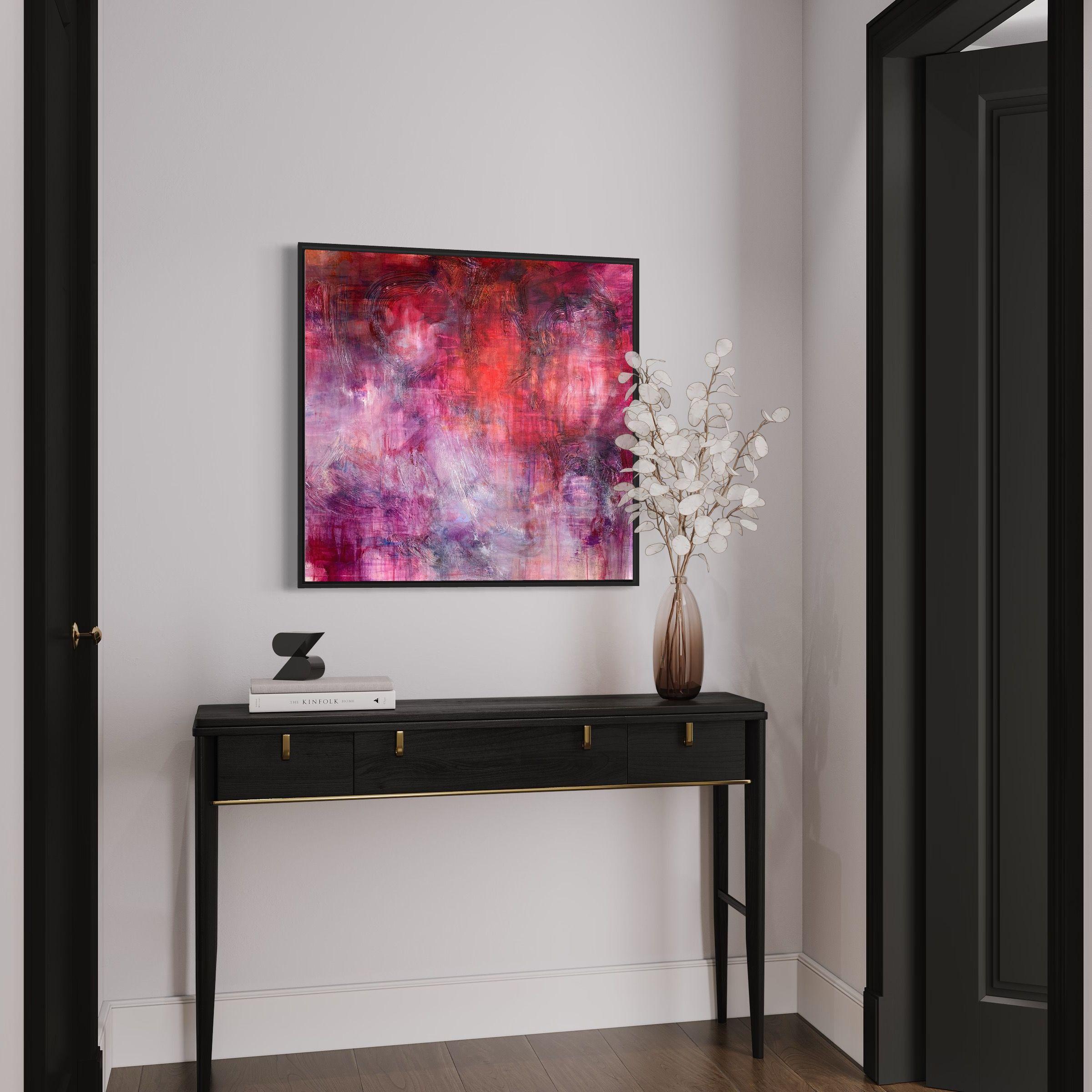 Elemental V, Gemälde, Acryl auf Leinwand (Pink), Abstract Painting, von Katja Wittmer
