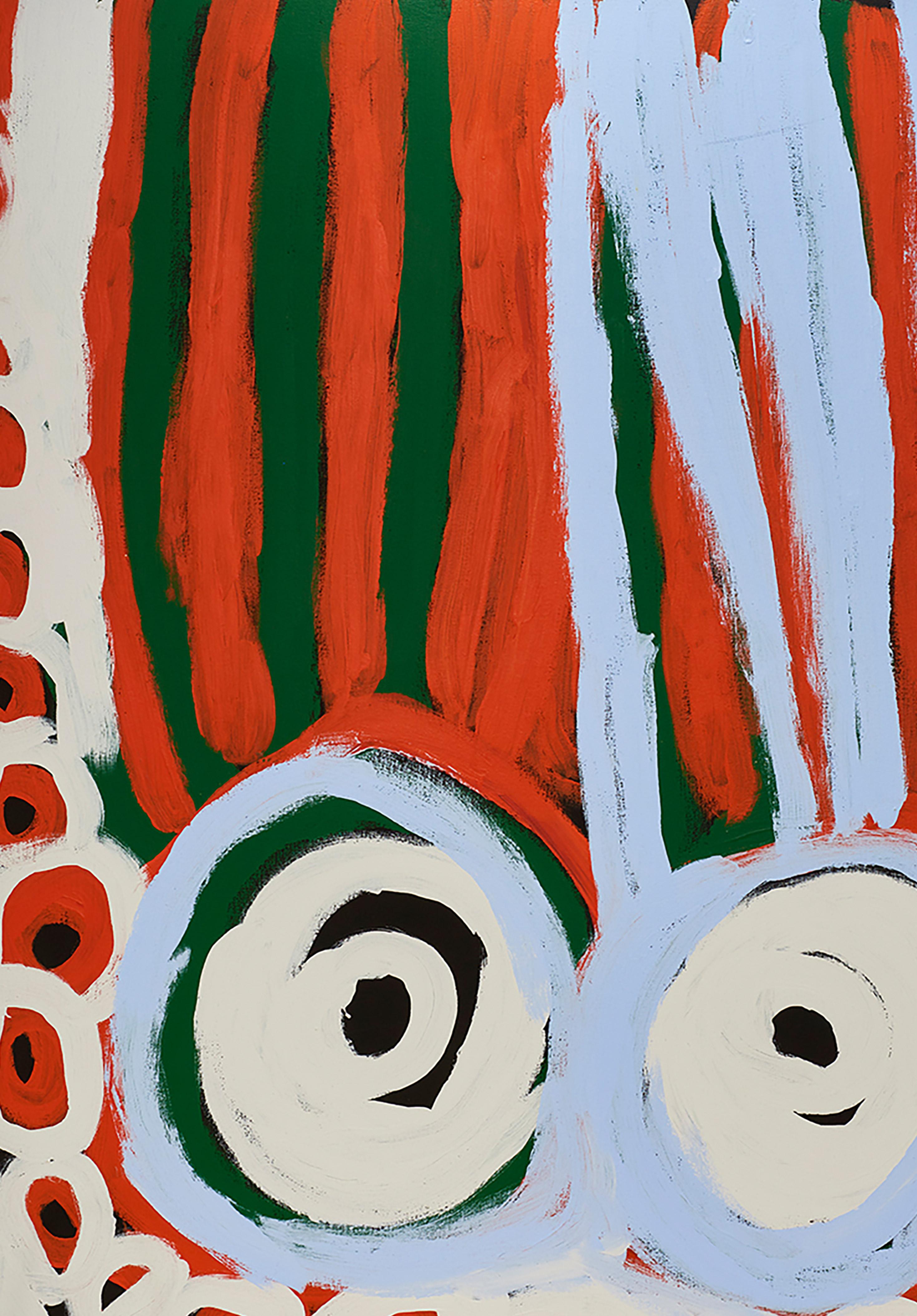 Ngamurru/Katjarra - Gray Abstract Painting by Katjarra Butler