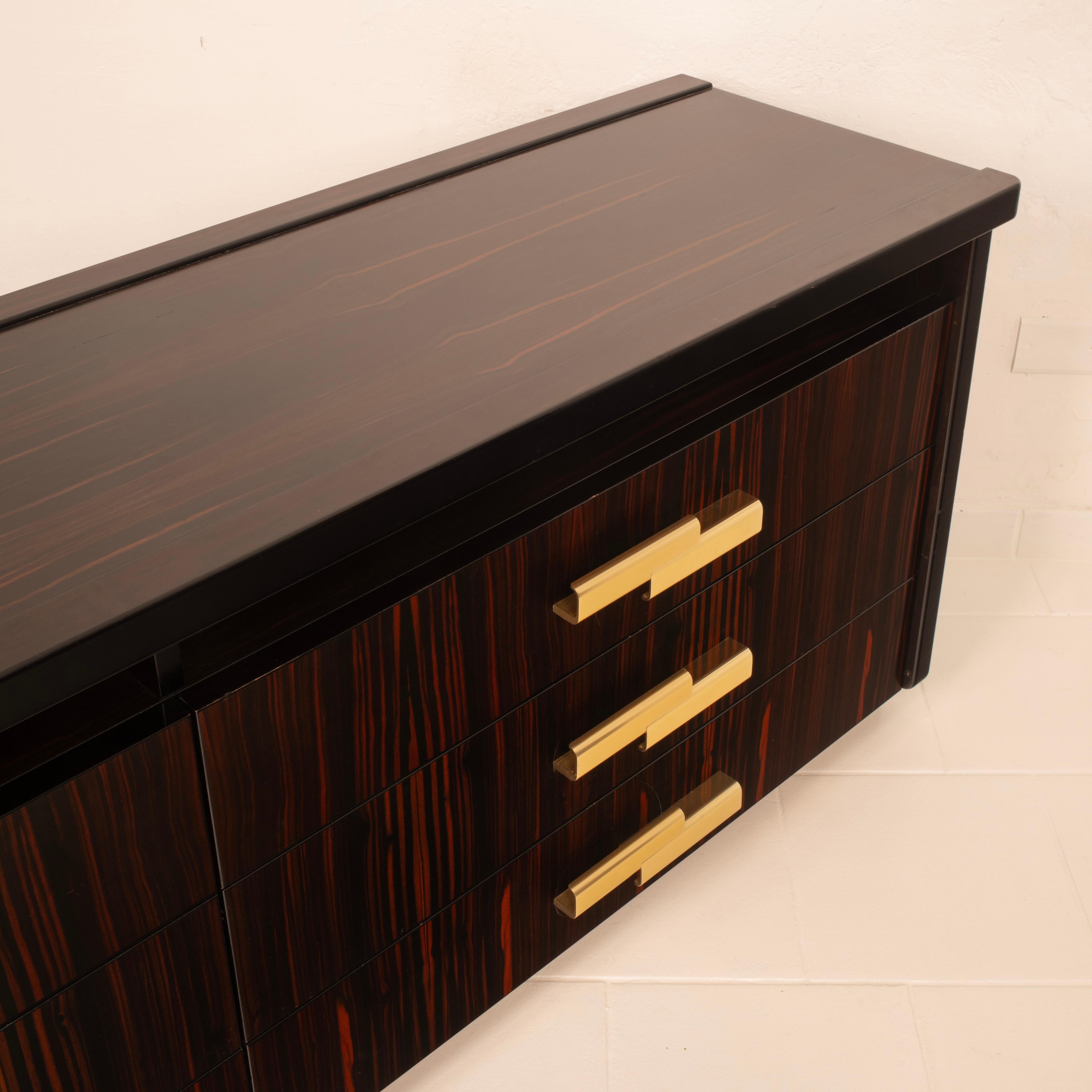 Katline Macassar Sideboard, Adalberto Caraceni for Modernindustria 1970 in vendita 3