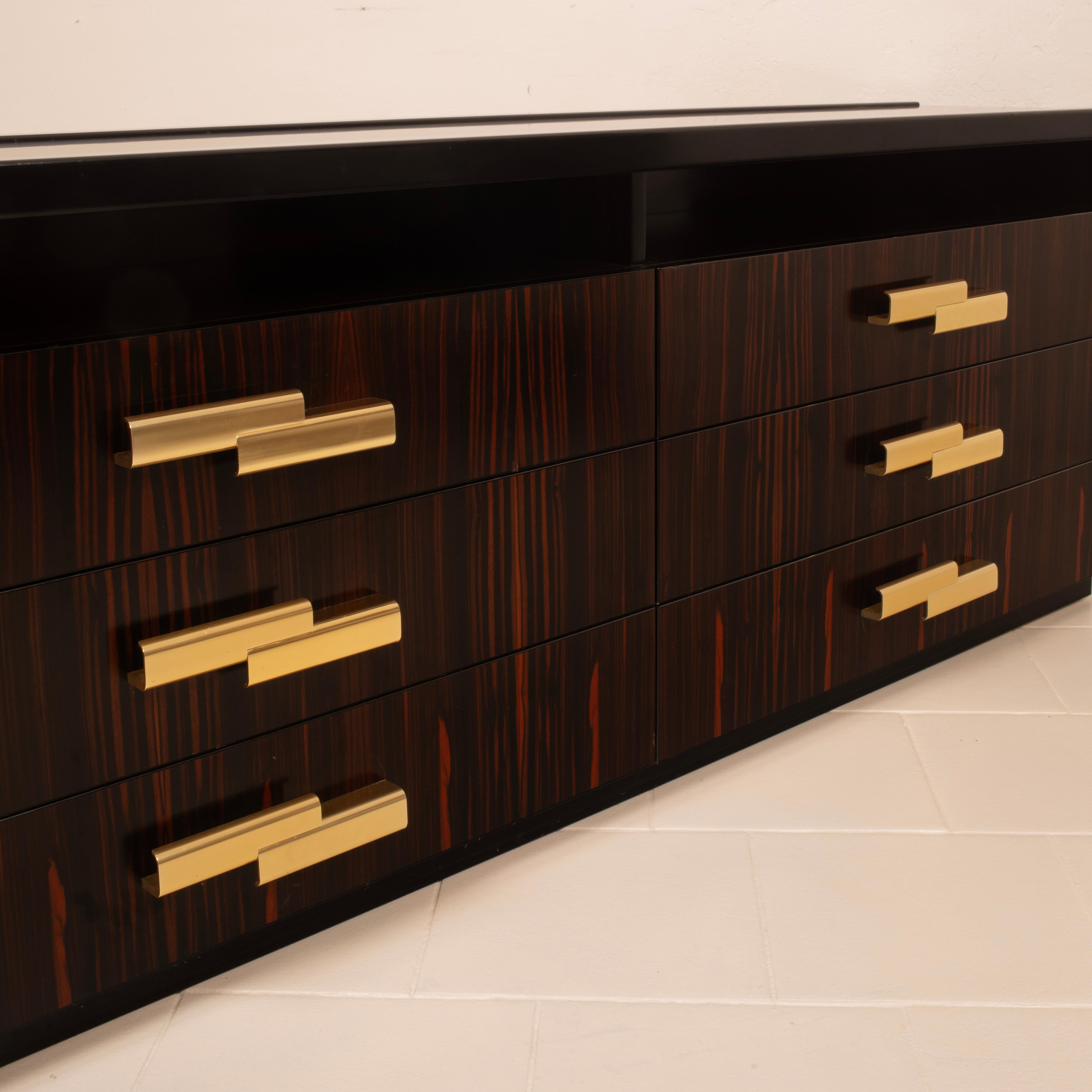 Katline Macassar Sideboard, Adalberto Caraceni for Modernindustria 1970 in vendita 5