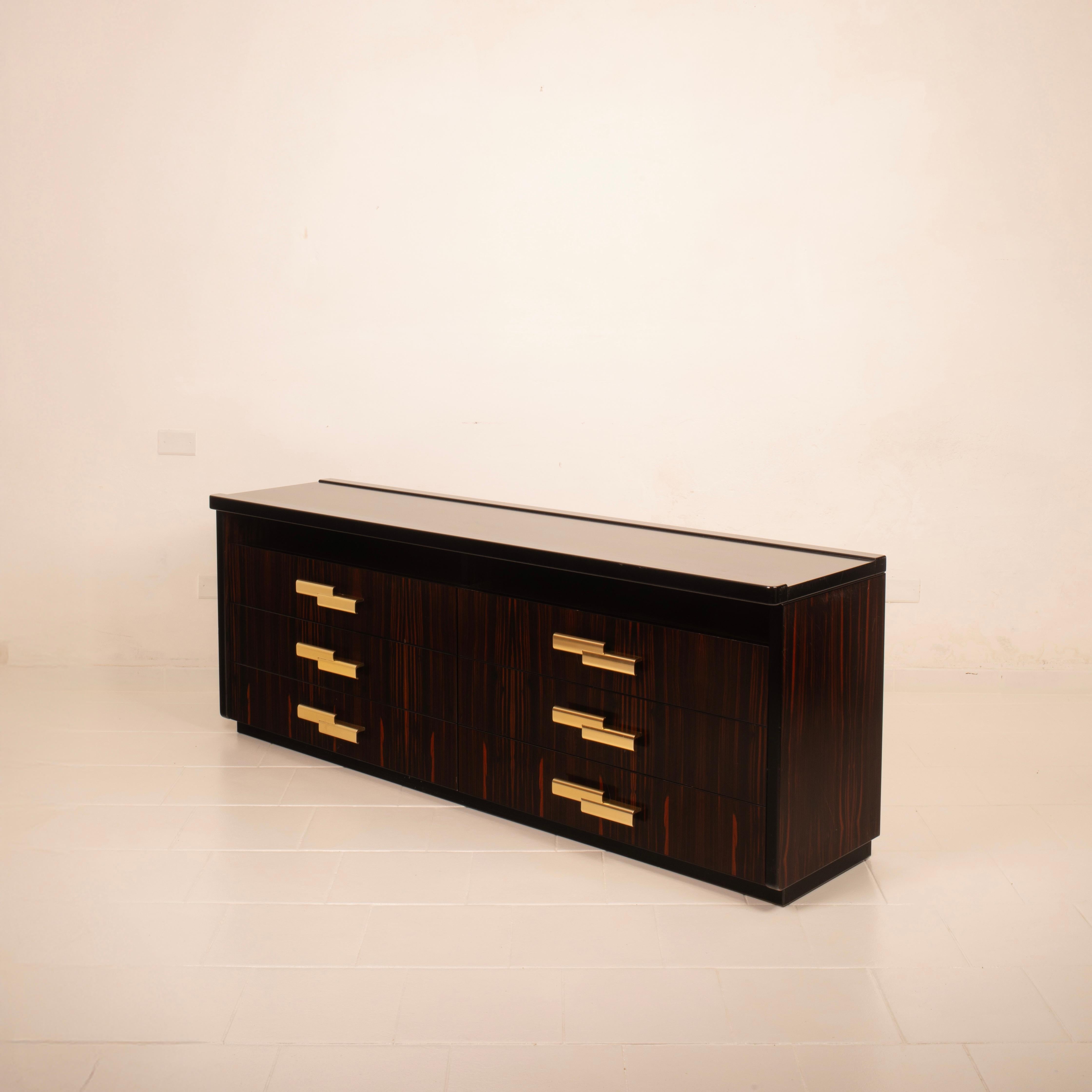 Katline Macassar Sideboard, Adalberto Caraceni for Modernindustria 1970 in vendita 6
