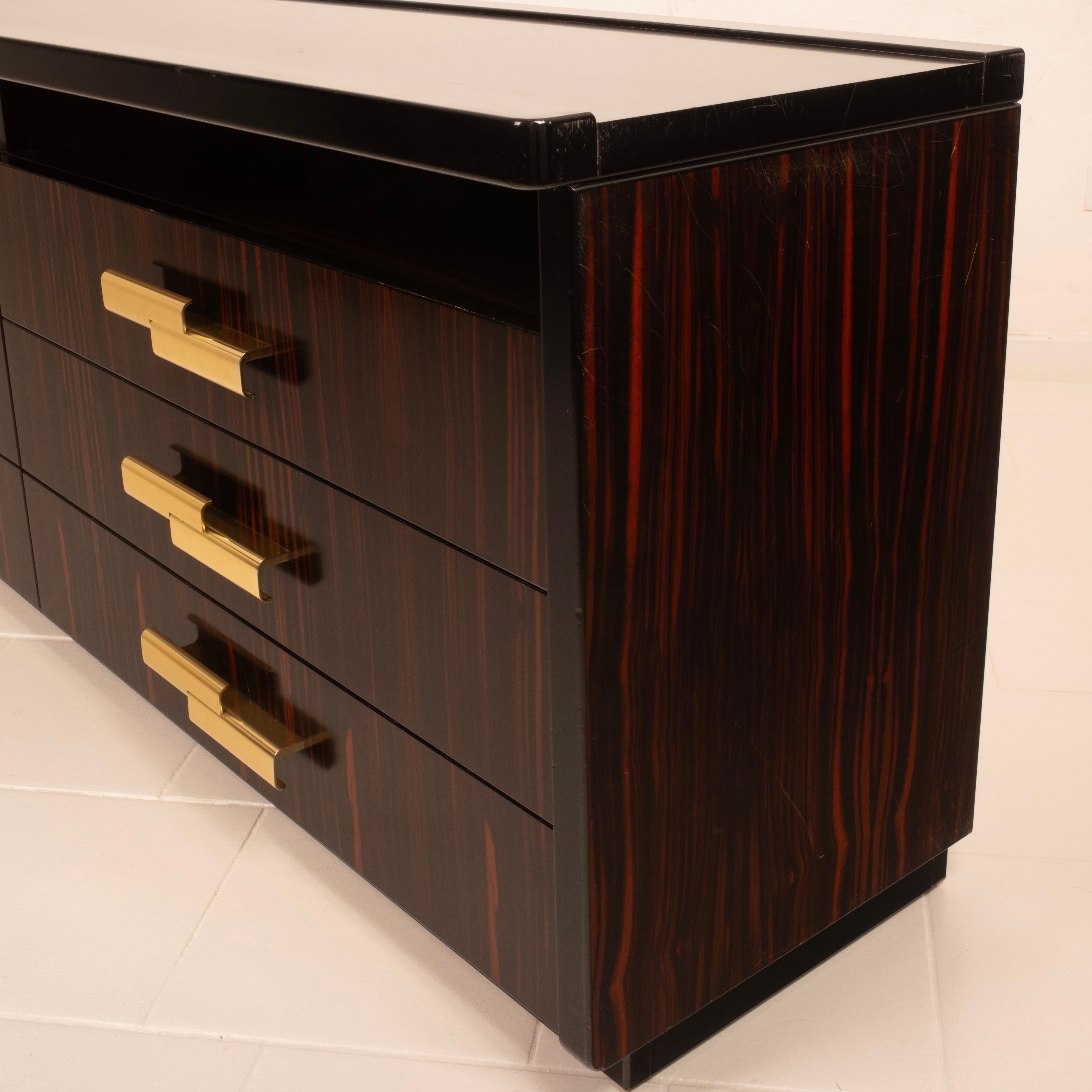 Katline Macassar Sideboard, Adalberto Caraceni for Modernindustria 1970 in vendita 8