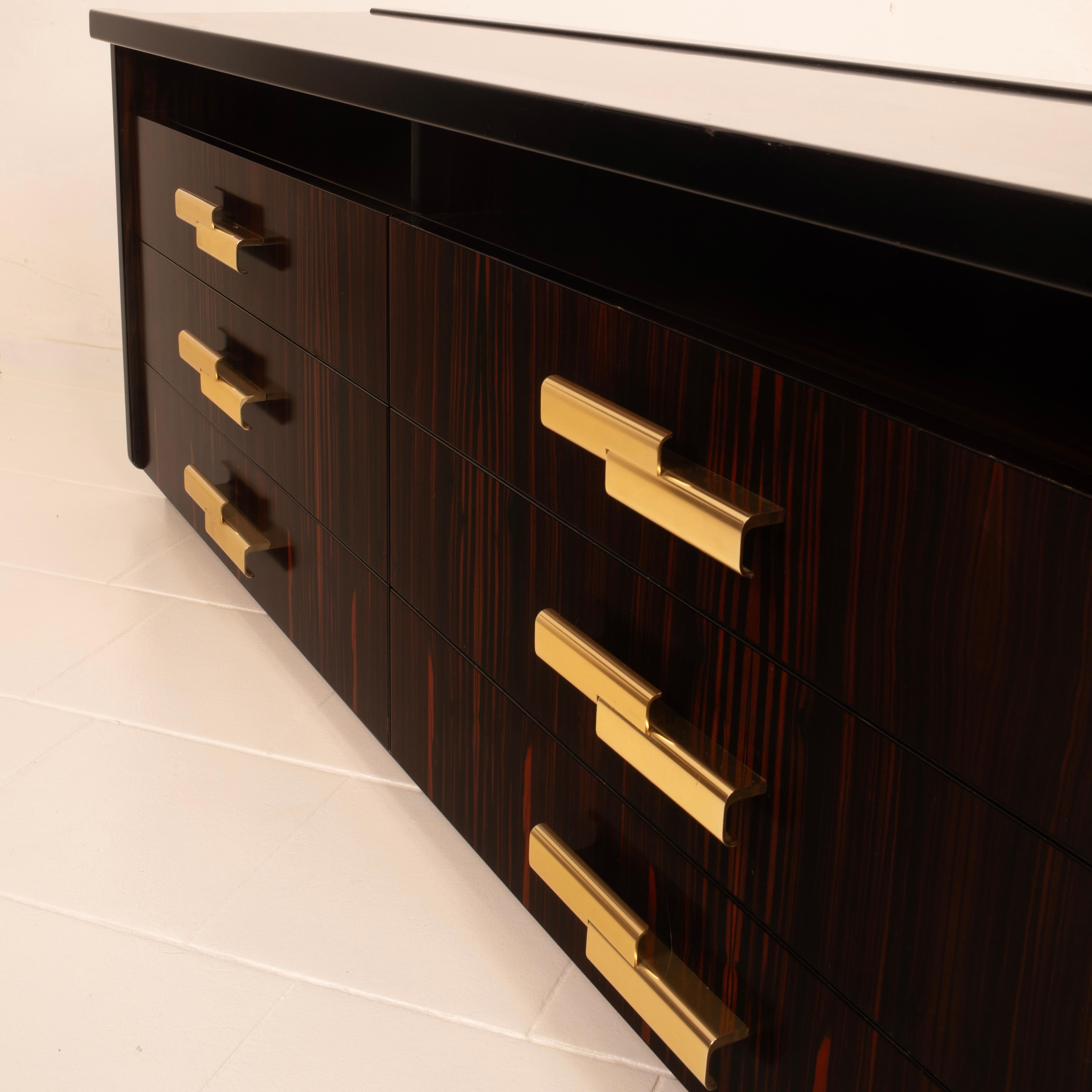 Katline Macassar Sideboard, Adalberto Caraceni for Modernindustria 1970 in vendita 10