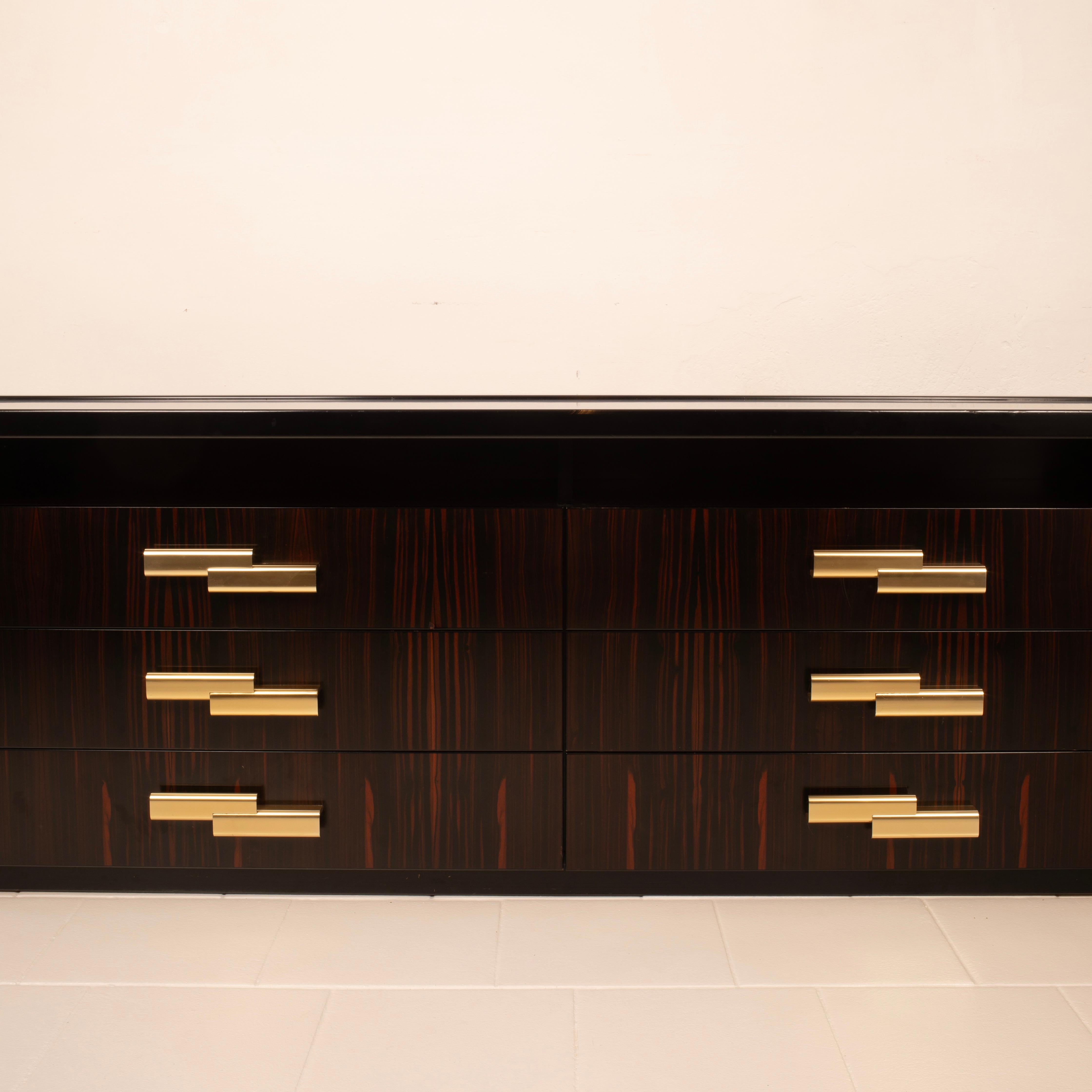 Italian Katline Macassar Sideboard, Adalberto Caraceni for Modernindustria 1970 in vendita