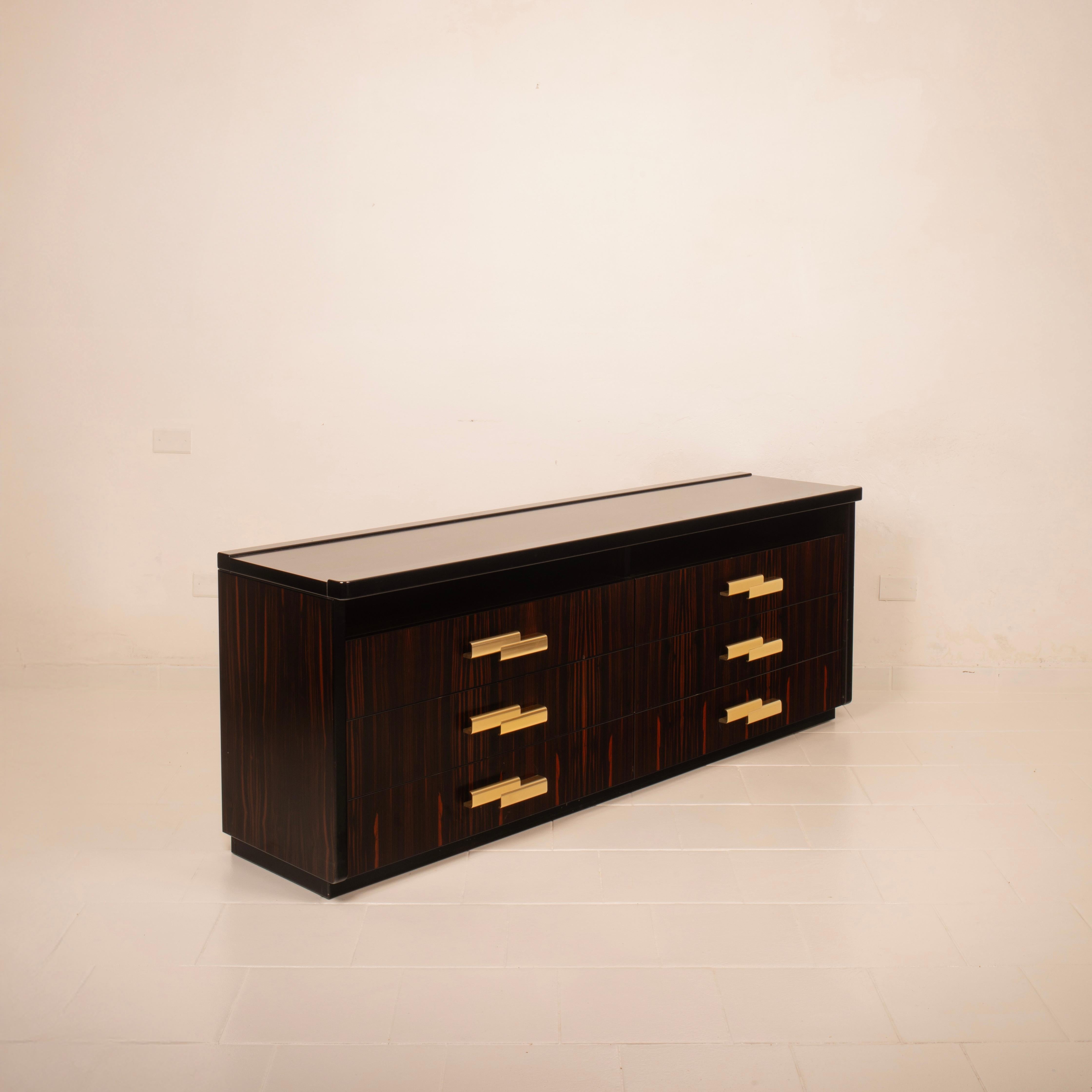 Late 20th Century Katline Macassar Sideboard, Adalberto Caraceni for Modernindustria 1970 in vendita