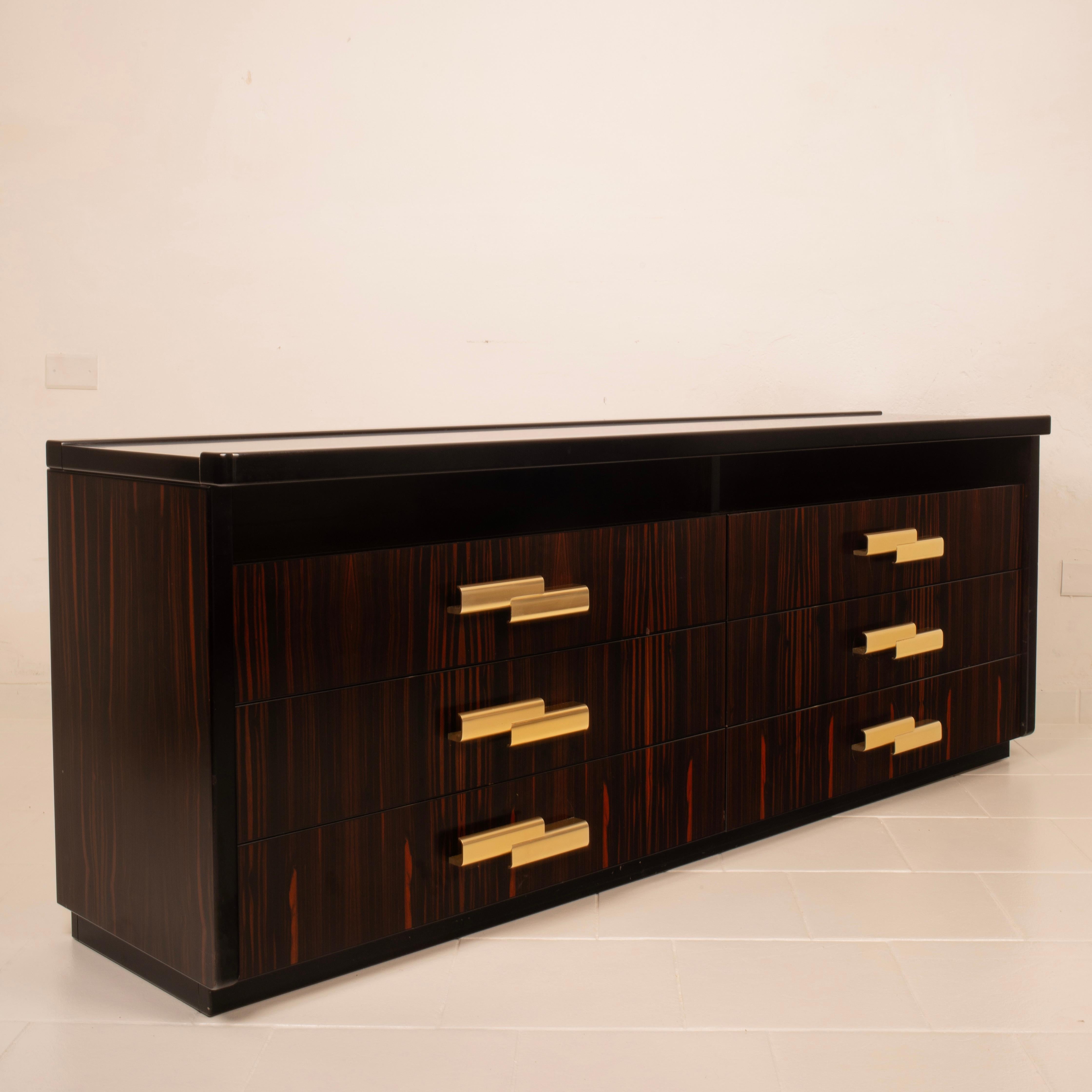 Katline Macassar Sideboard, Adalberto Caraceni for Modernindustria 1970 in vendita 1