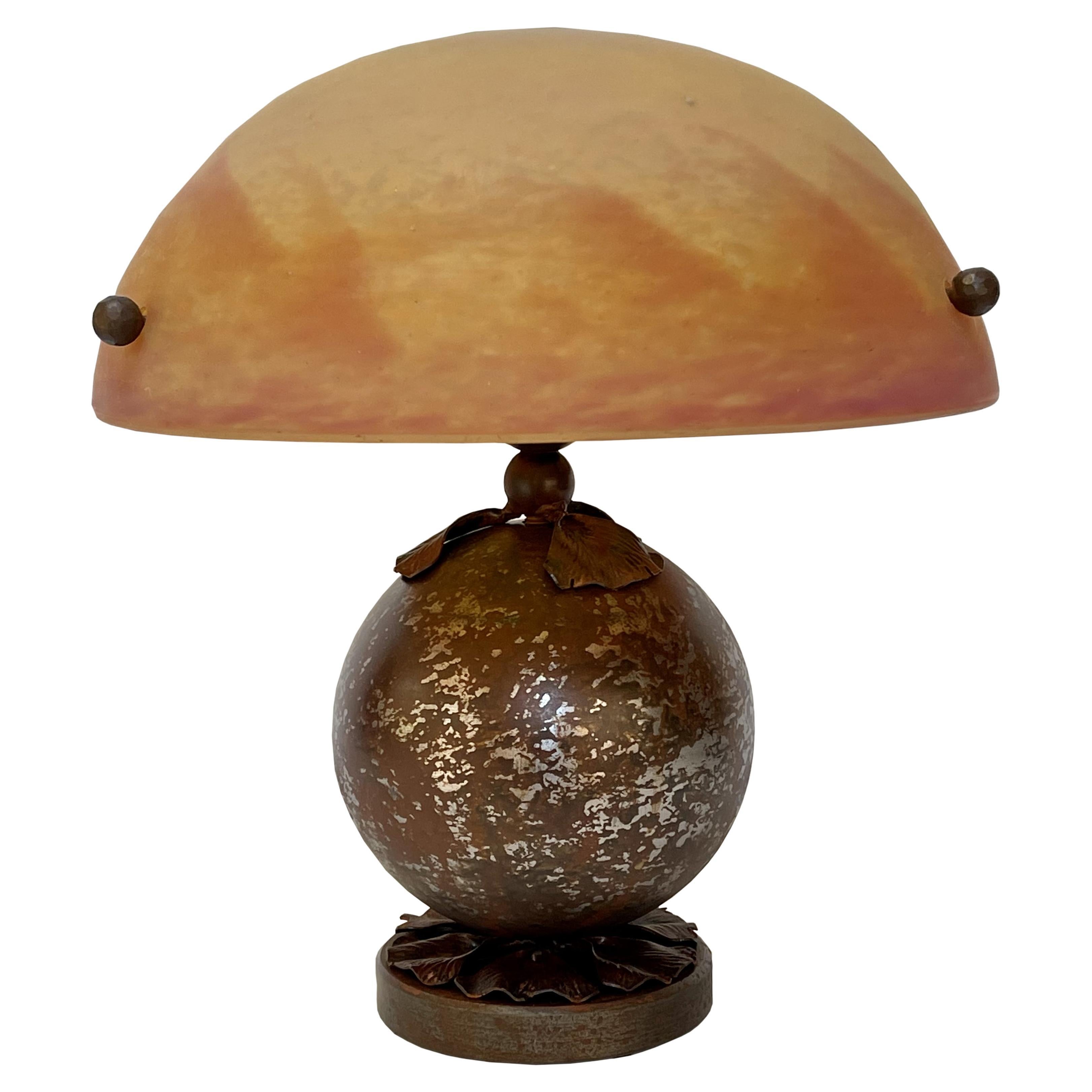 Katona and Daum Nancy Art Deco Lamp For Sale