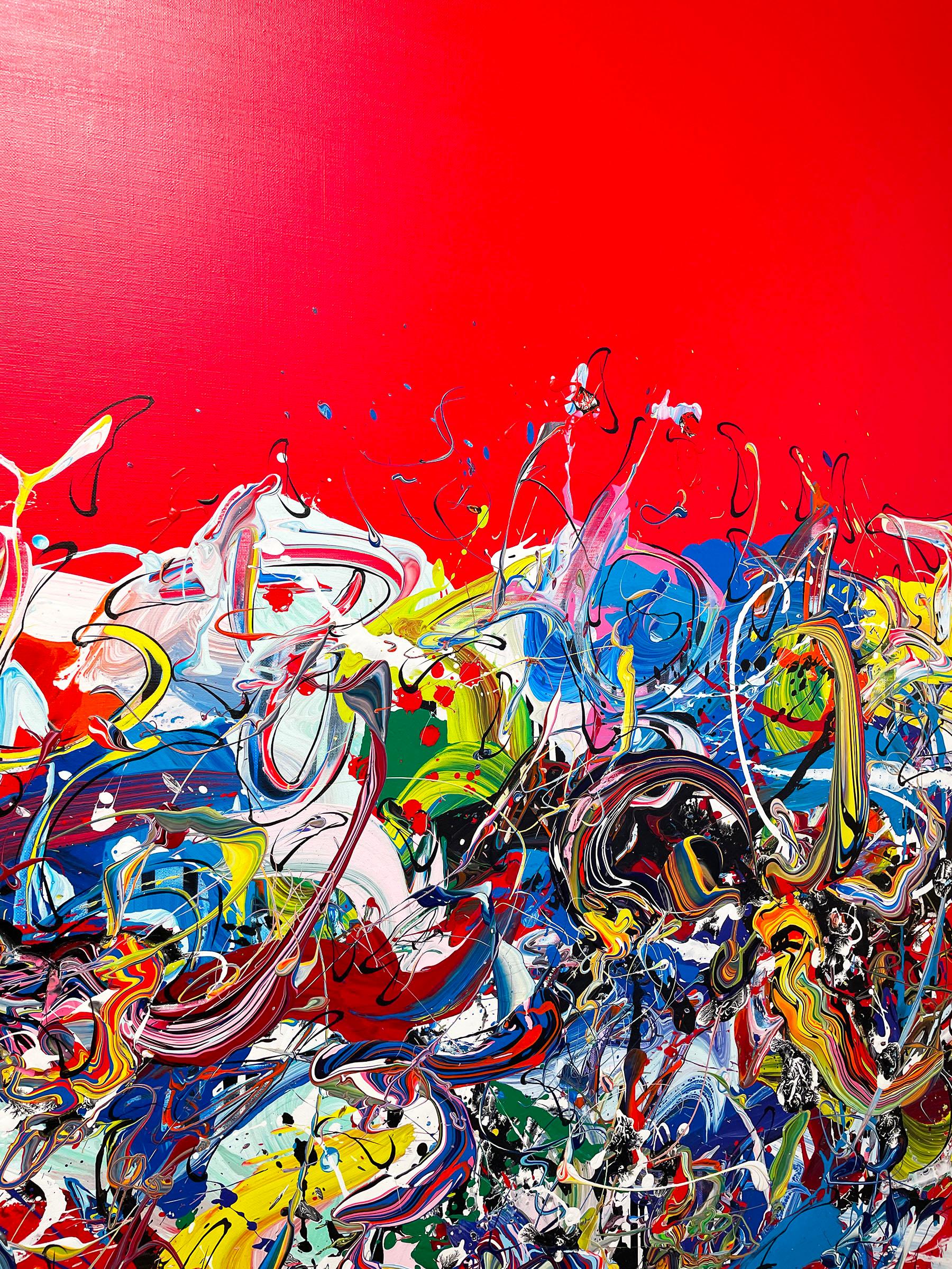 Luce rossa - Painting Espressionismo astratto di Katrin Fridriks