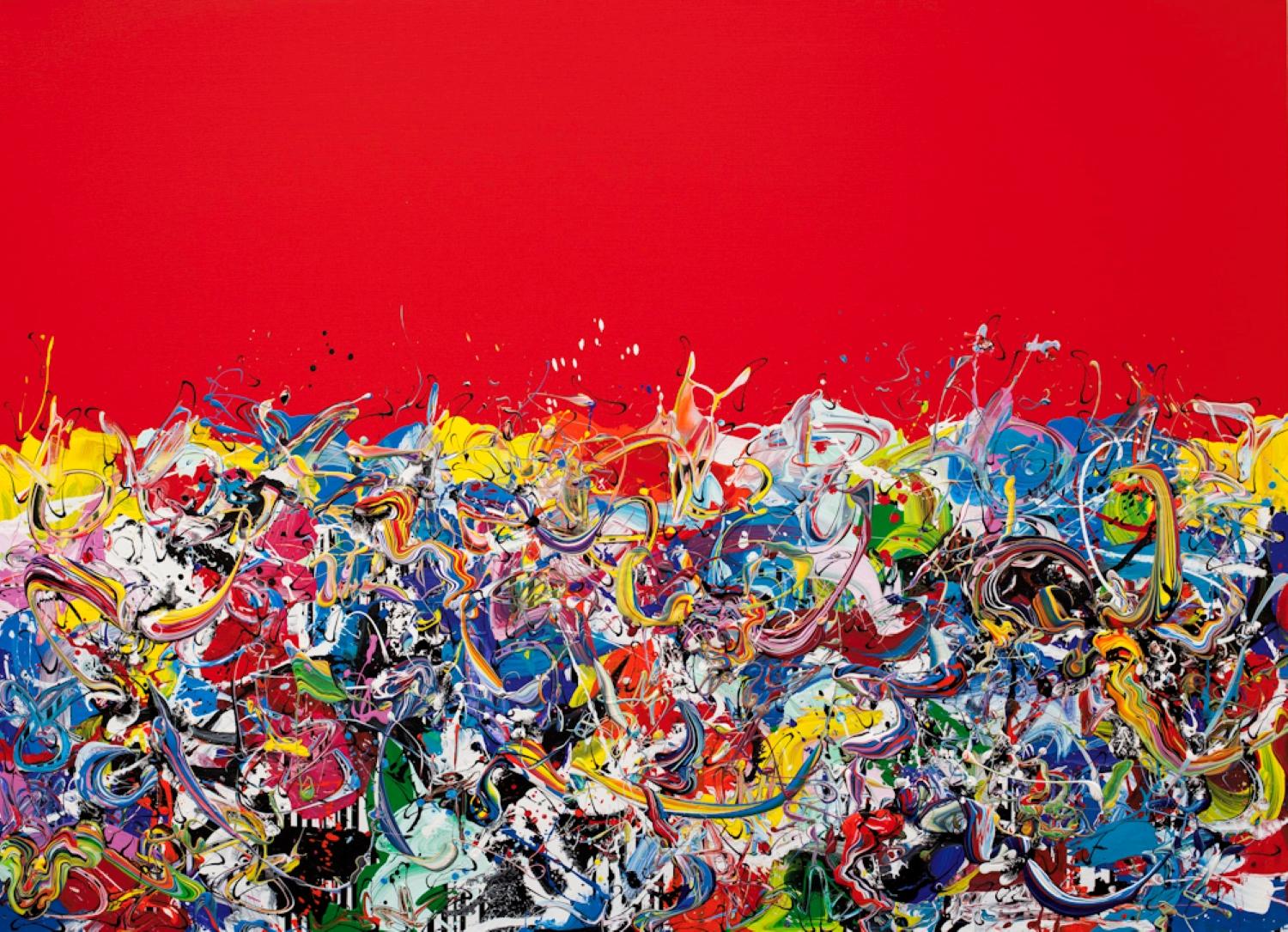 Abstract Painting di Katrin Fridriks - Luce rossa