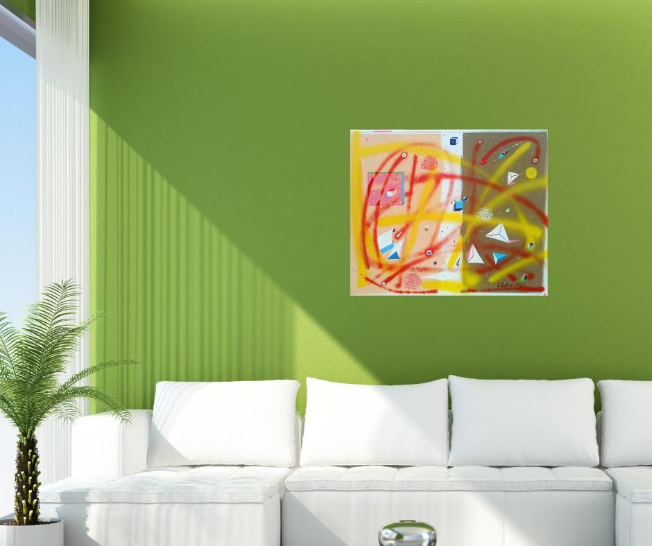 5 x 7, Pittura, Acrilico su tela - Painting Astratto di Katrina Avotina