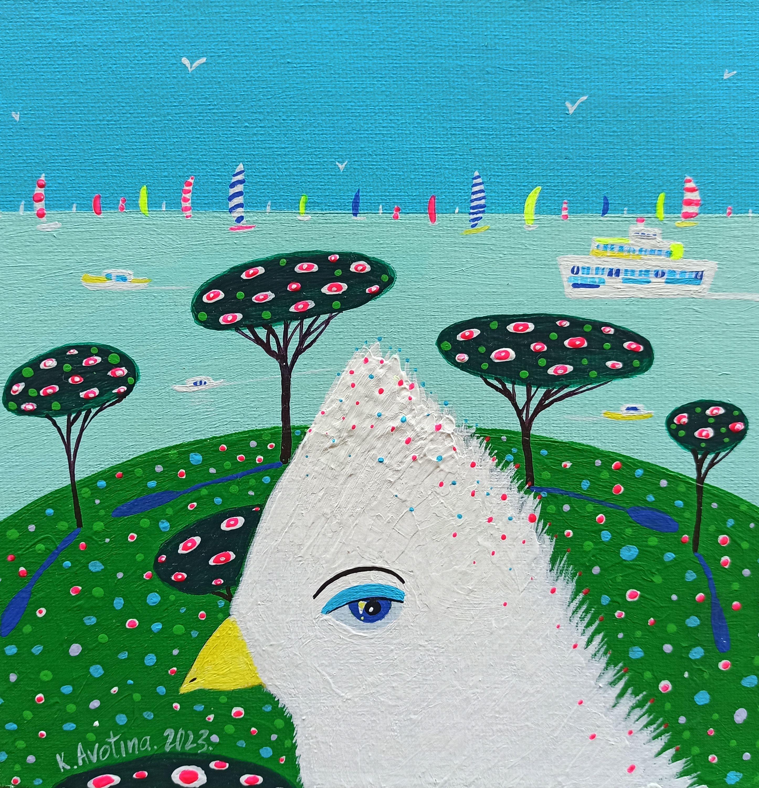 Adios Summer!, Pittura, Acrilico su tela - Painting di Katrina Avotina