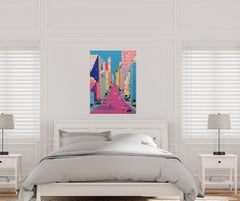Bustling On Bourbon Street, Painting, Acrylic on Canvas