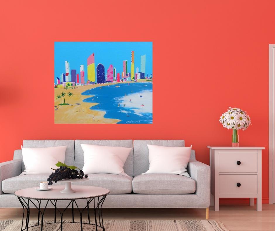 Il quadro ha una profondità di 2 cm e può essere appeso senza una cornice aggiuntiva, inoltre tutti i lati del quadro sono dipinti.    Il dipinto è firmato sul fronte e sul retro.    È incluso anche un certificato di autenticità firmato.   