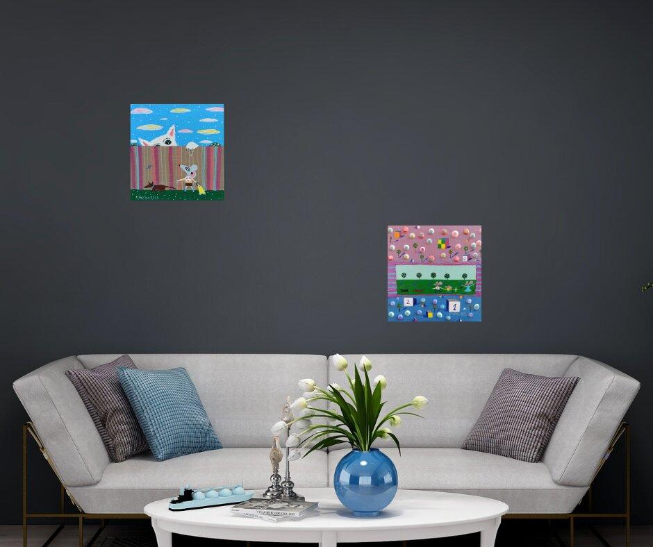 Non restare indietro!, Pittura, Acrilico su tela - Painting Altro stile artistico di Katrina Avotina