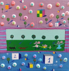 Non restare indietro!, Pittura, Acrilico su tela