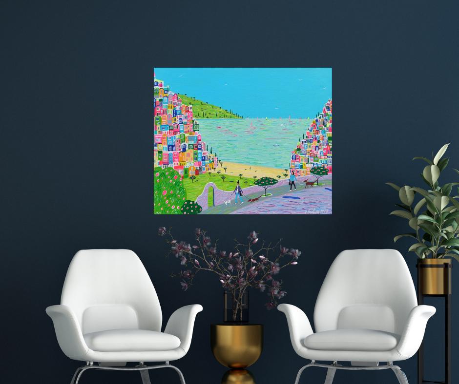 Enter The Summer, Gemälde, Acryl auf Leinwand (Sonstige Kunststile), Painting, von Katrina Avotina