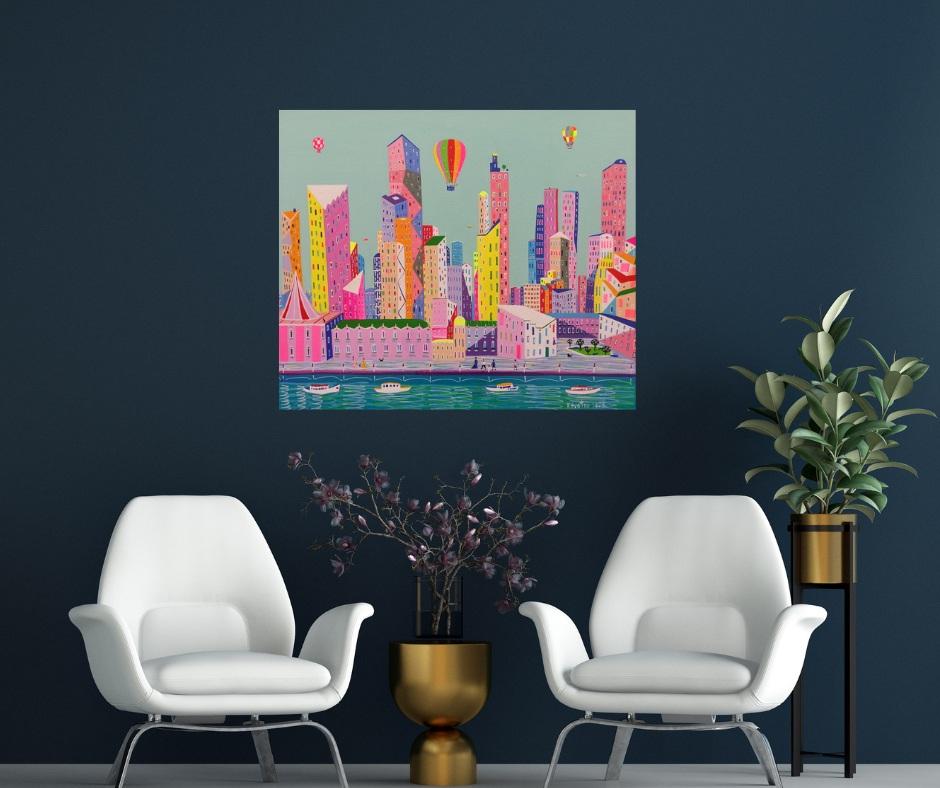 Josephine Arrives In Sydney, Painting, Acrylic on Canvas For Sale 2