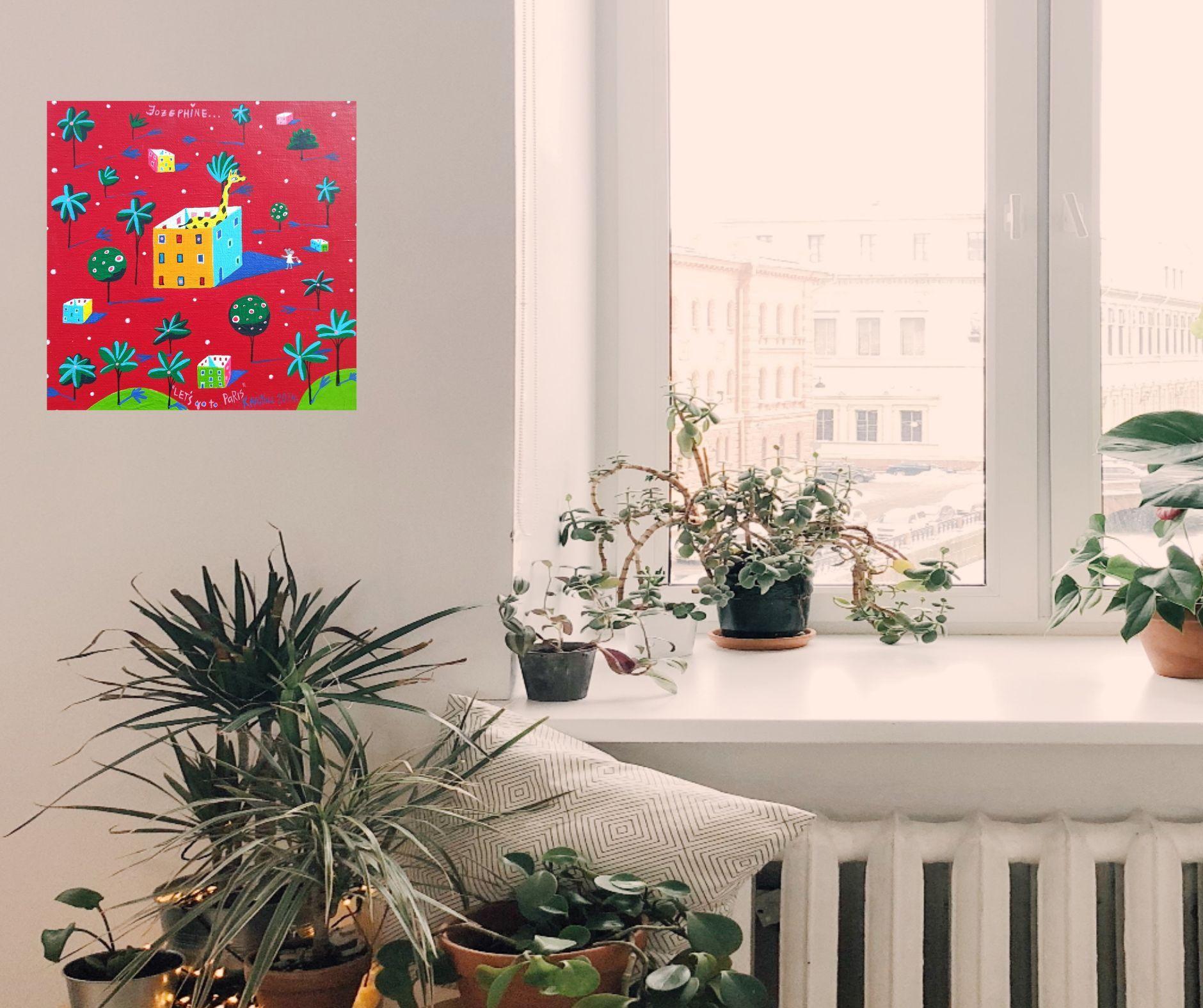Let's Go To Paris, Josephine!, Painting, Acrylic on Canvas For Sale 3