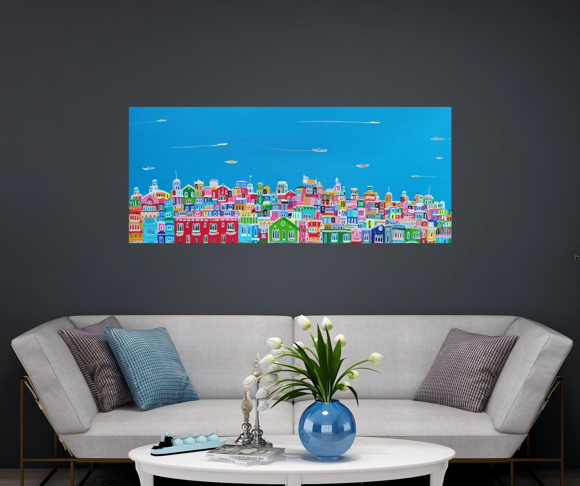 Resplandor del Mediterráneo, Pintura, Acrílico sobre lienzo - Painting Otro estilo de arte de Katrina Avotina