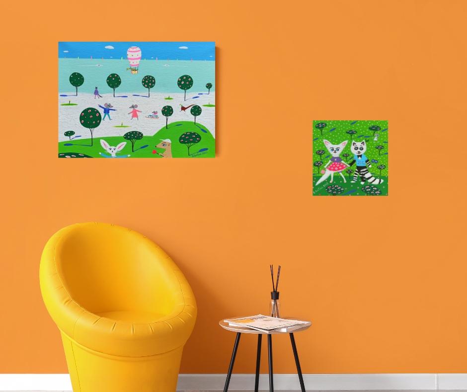 Il quadro ha una profondità di 2 cm e può essere appeso senza una cornice aggiuntiva, inoltre tutti i lati del quadro sono dipinti.    Il dipinto è firmato sul fronte e sul retro.    È incluso anche un certificato di autenticità firmato.   