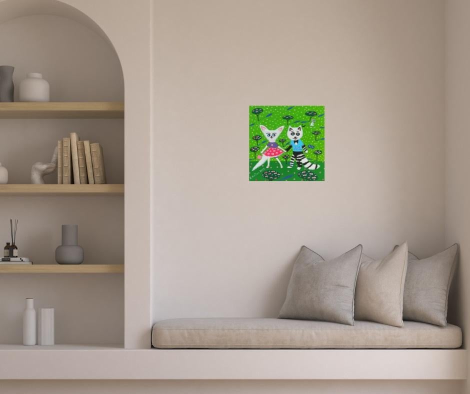 Il primo appuntamento, Pittura, Acrilico su tela in vendita 1