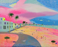 The Sun Shines Brighter In California, Painting, Acrylic on Canvas