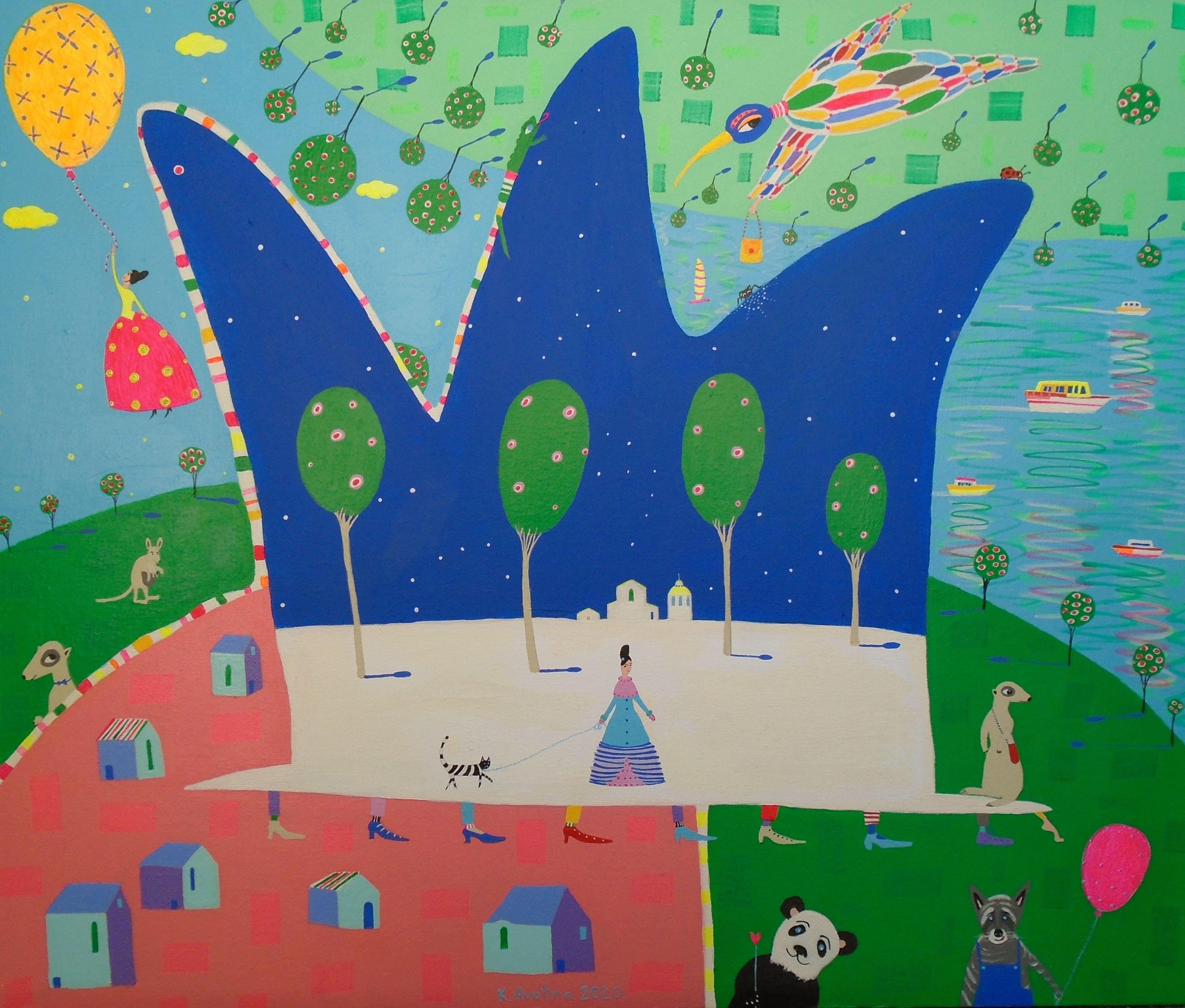 Undefeatables, Pittura, Acrilico su tela - Painting di Katrina Avotina