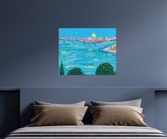 Rêves de soleil vénitien, peinture, acrylique sur toile