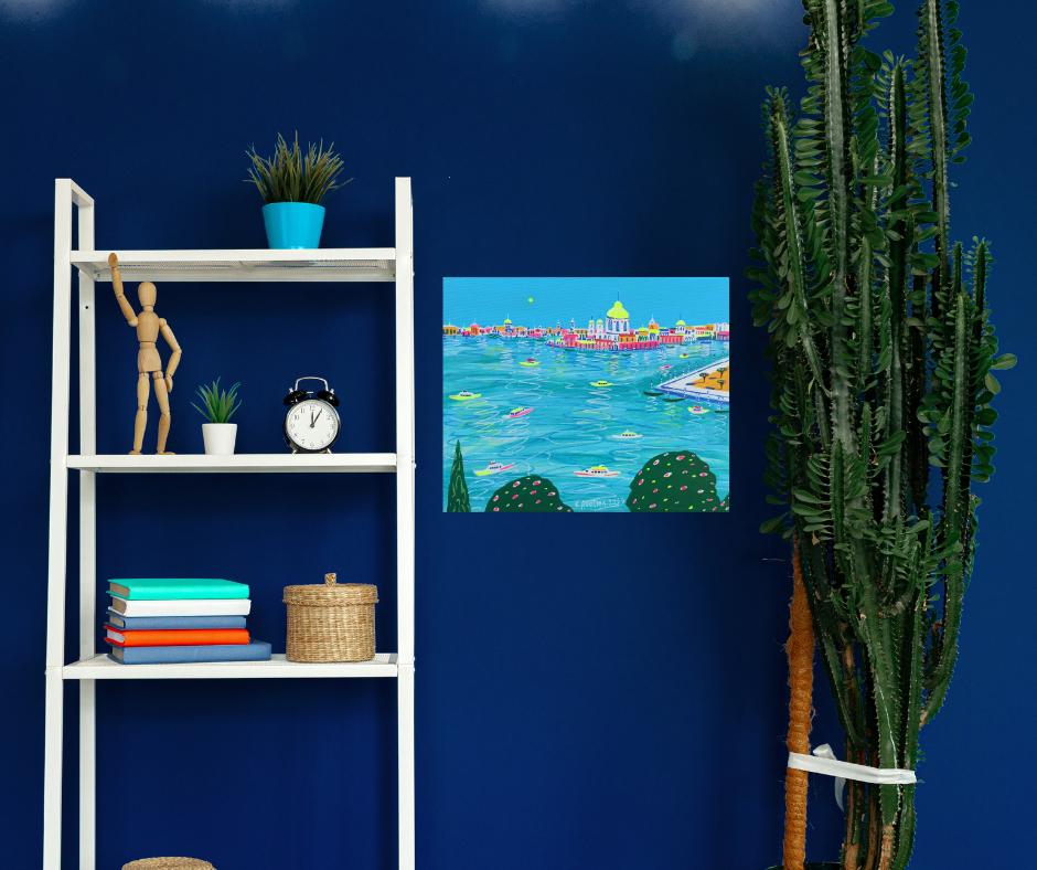 Venezianische Sonnenlichtträume, Gemälde, Acryl auf Leinwand im Angebot 2