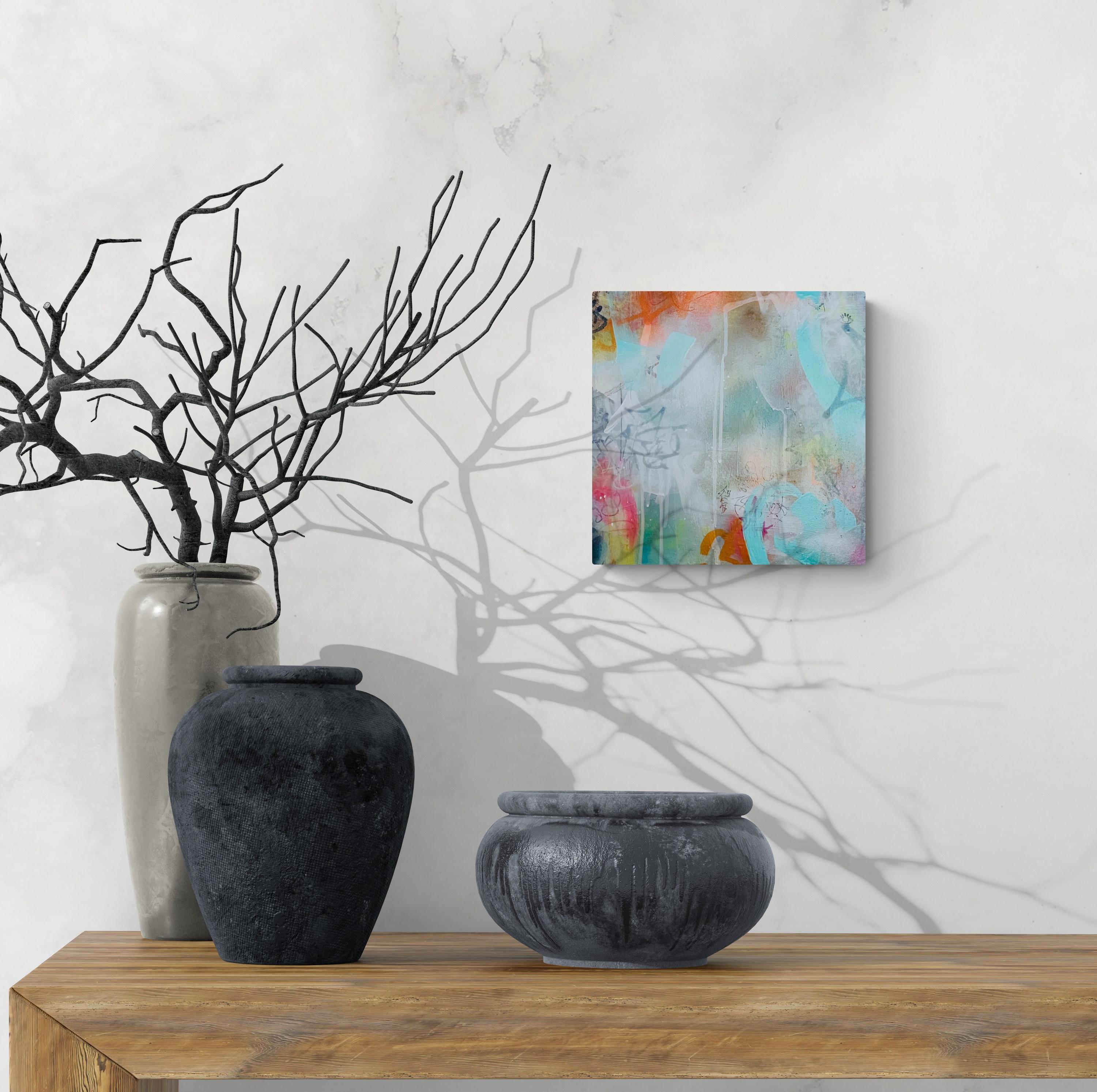 Day Dream No. 6 (Astratto, Atmosferico, Blush, Contemporaneo, Gestuale, Graffiti) in vendita 1