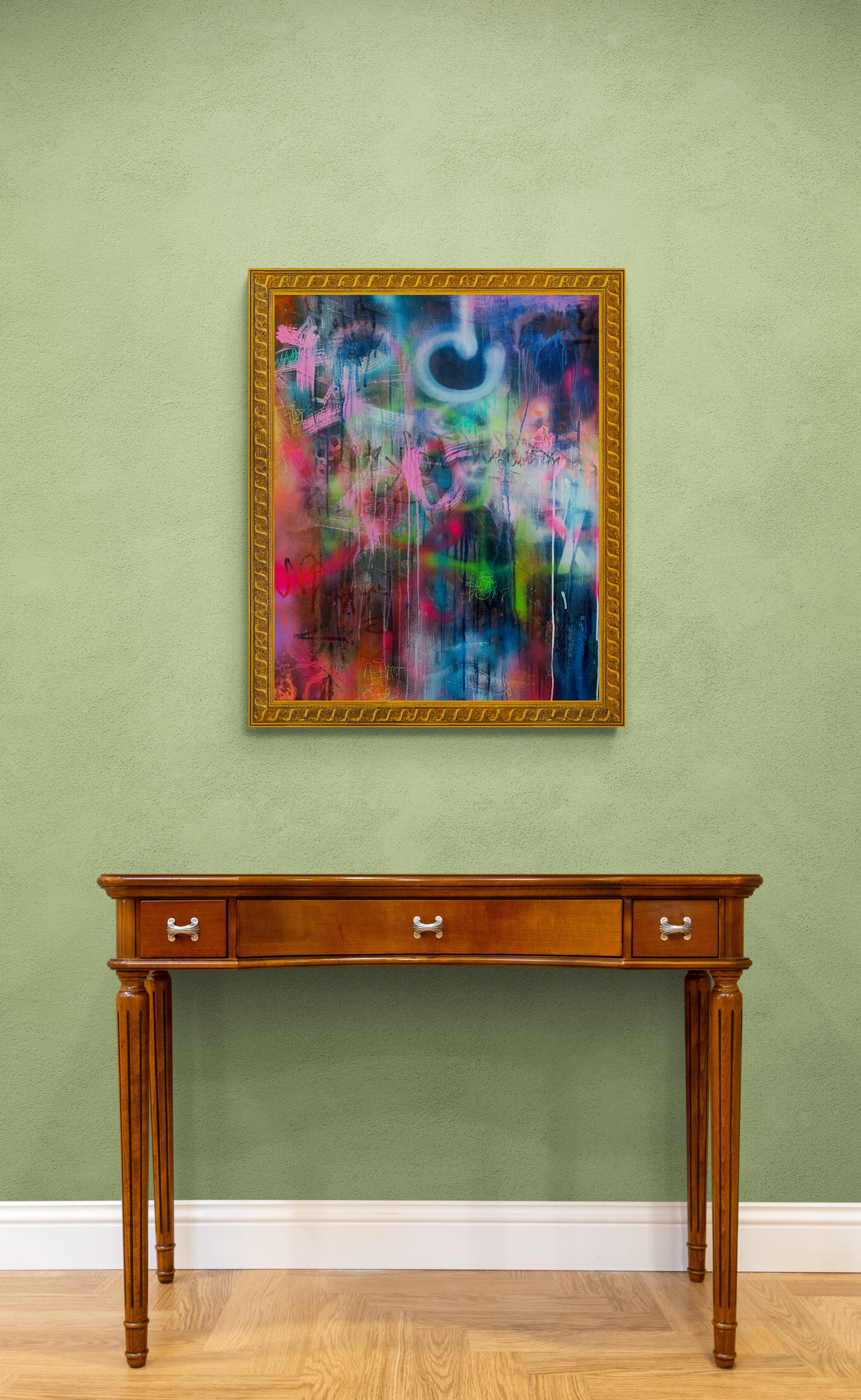 Nightshift (Astratto, Atmosferico, Nero, Blu, Contemporaneo, Blu, Gestuale) in vendita 6