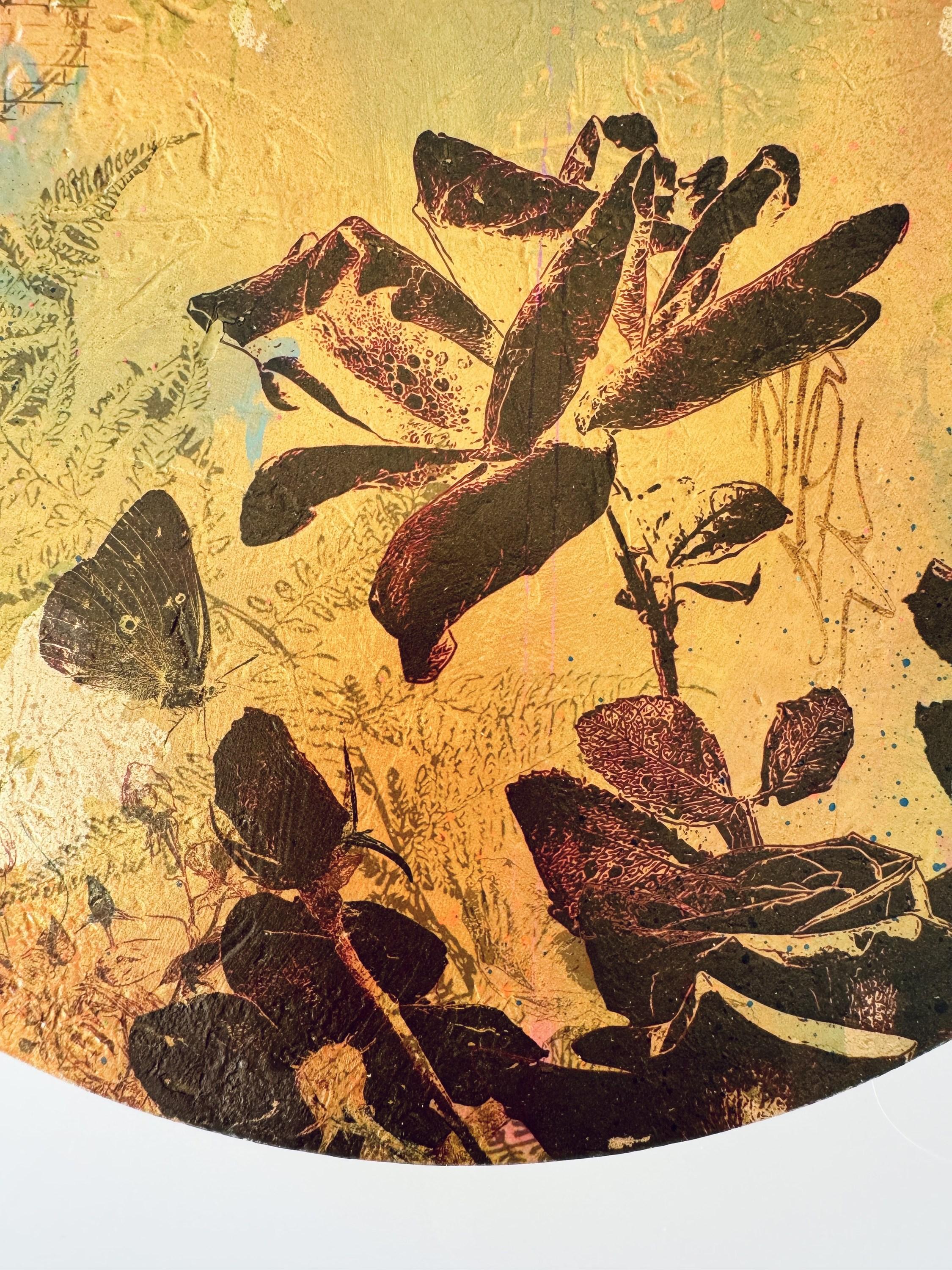 Piccolo Giardino Numero 11 (Botanici, Borgogna, Farfalle, Oro, ~39% OFF) in vendita 1