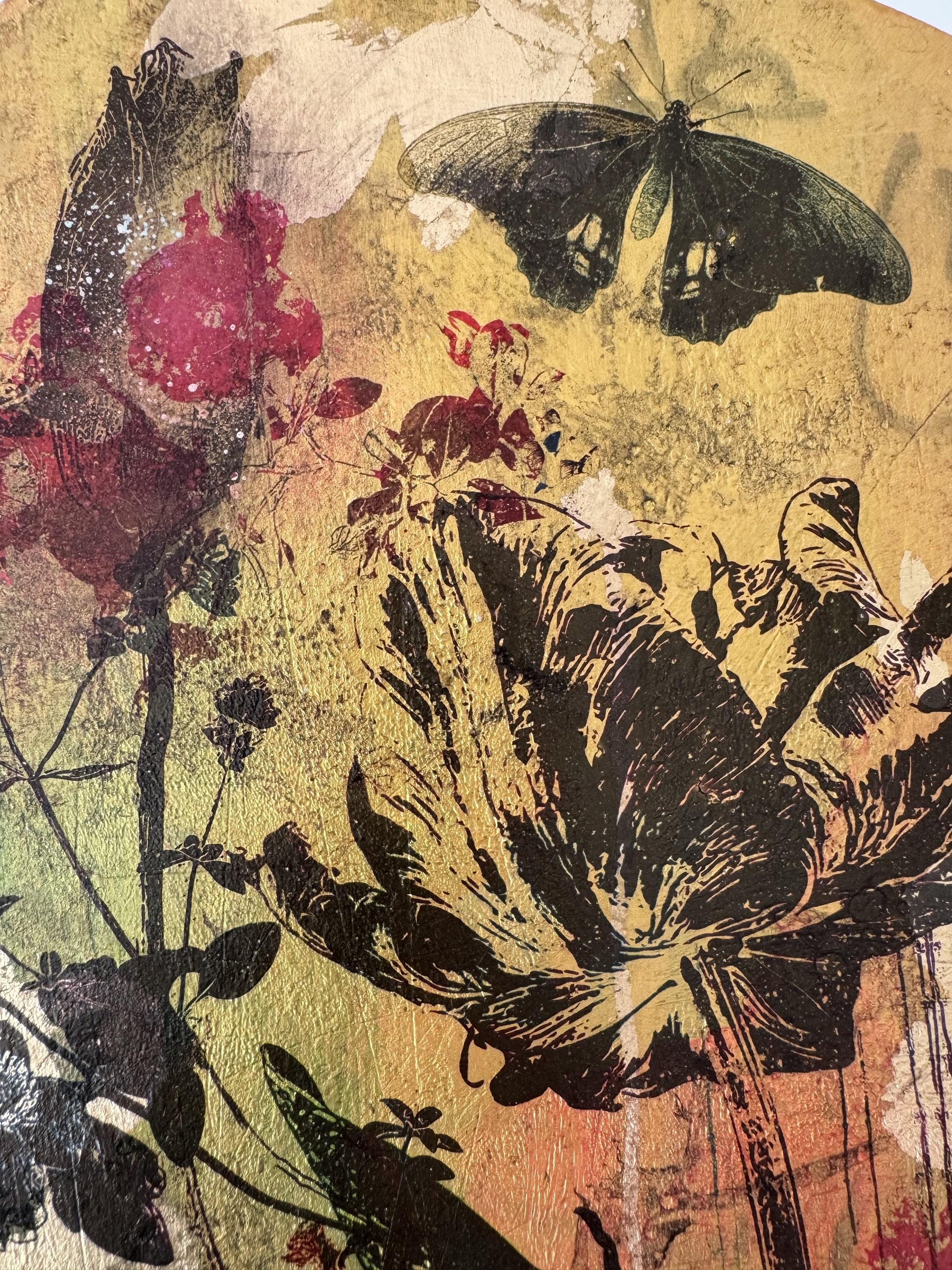 Piccolo Giardino Numero 12 (Botanici, Borgogna, Farfalle, Oro, ~31% OFF) in vendita 4