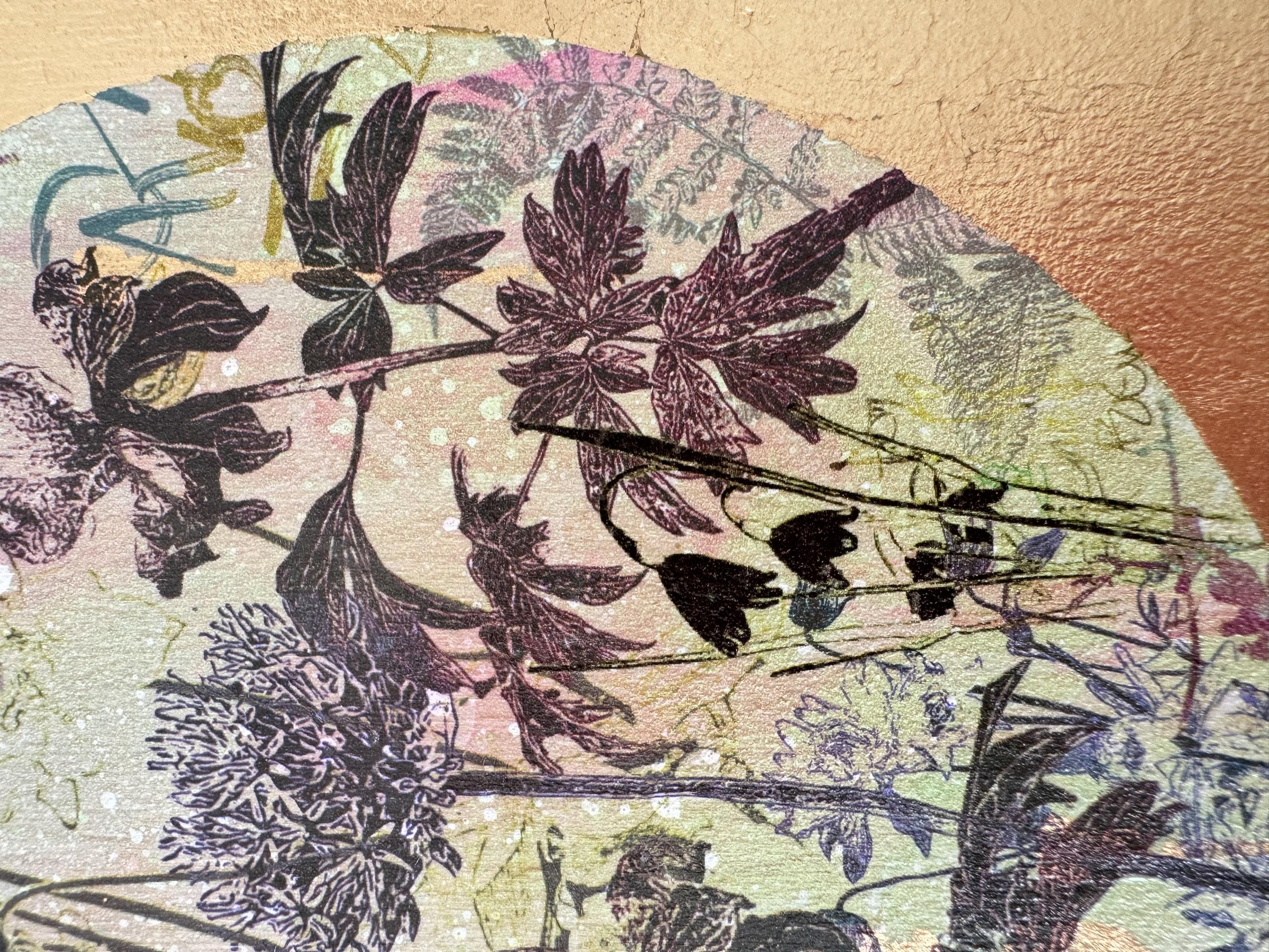 Piccolo Giardino Numero 8 (Botánicos, Borgoña, Mariposas, Oro, ~39% DESCUENTO) en venta 3