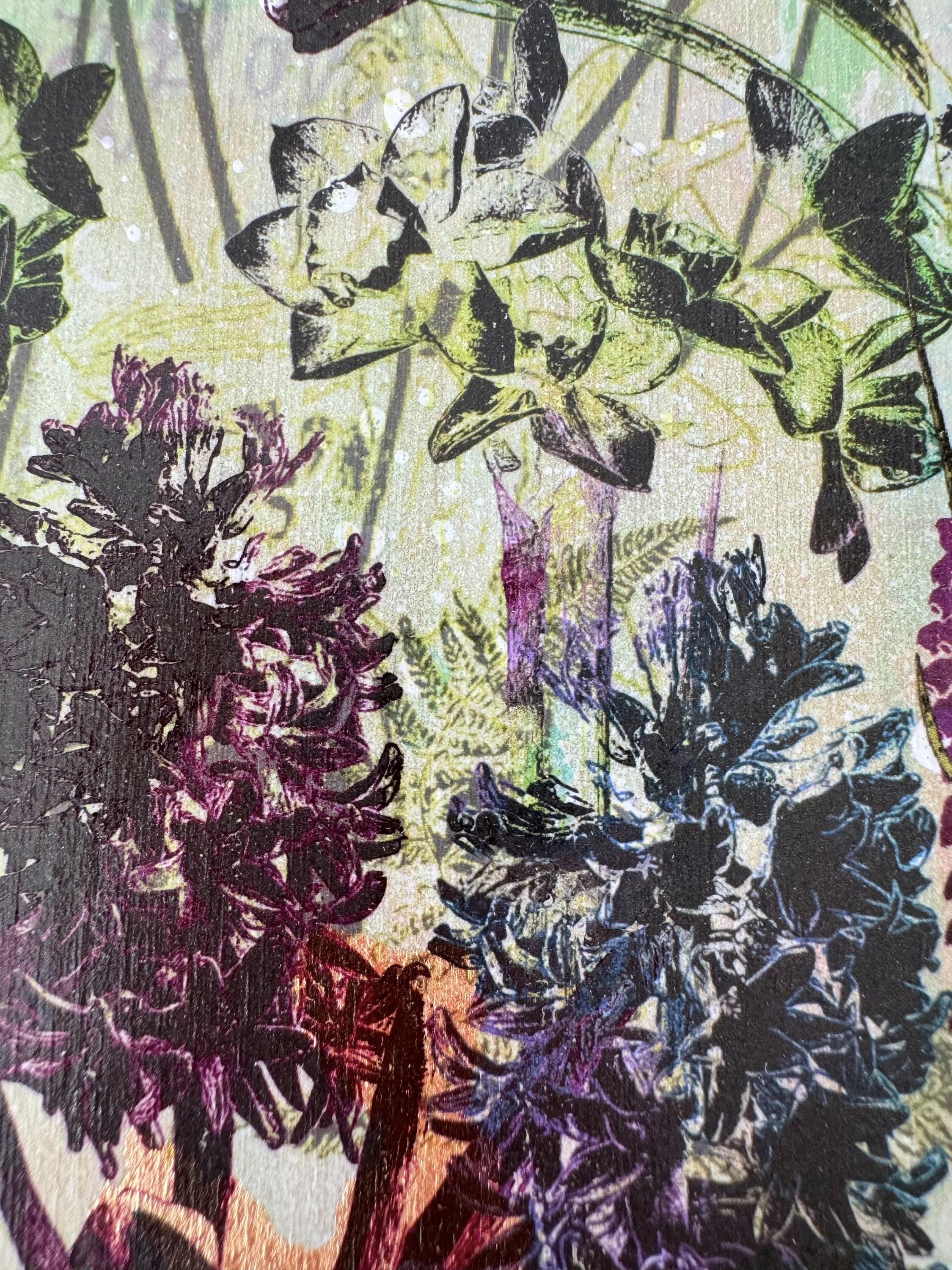 Piccolo Giardino Zifferblatt 9 (Botanisches, Burgunderrot, Schmetterlinge, Gold, ~39% OFF) im Angebot 2