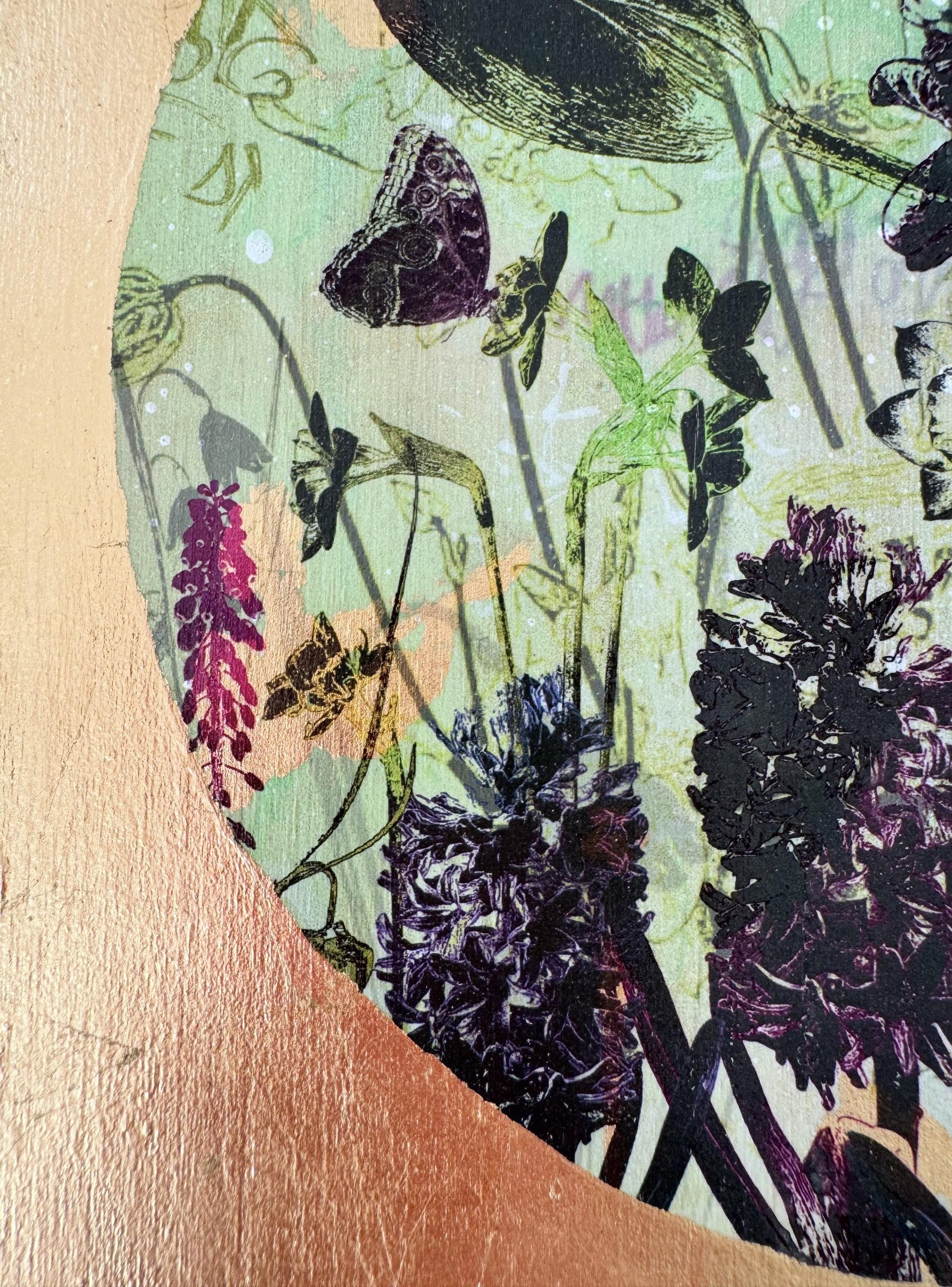 Piccolo Giardino Zifferblatt 9 (Botanisches, Burgunderrot, Schmetterlinge, Gold, ~39% OFF) im Angebot 3